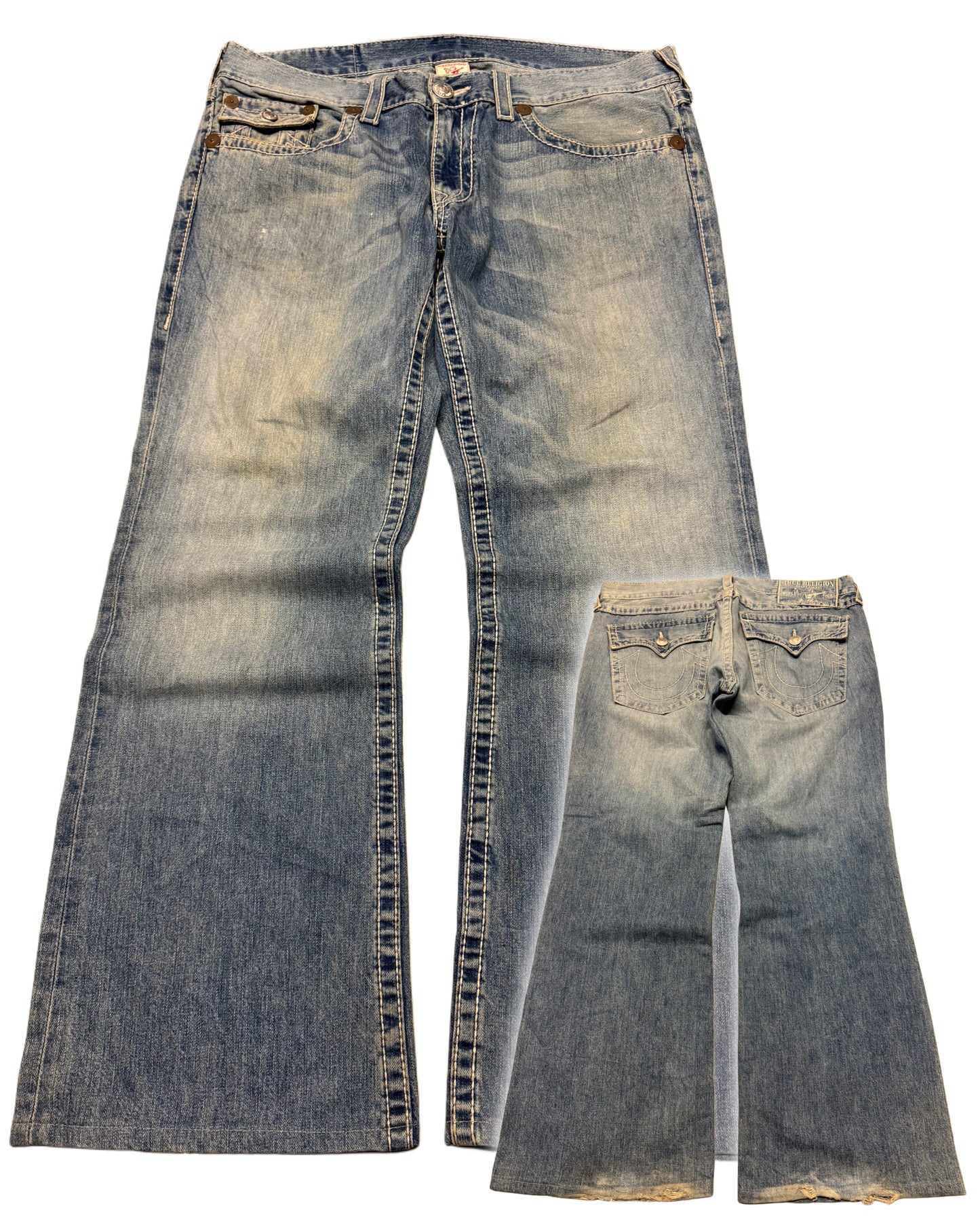 2000‘s True Religion Billy Big T Baggy Bootcut Jeans *selten 38x34