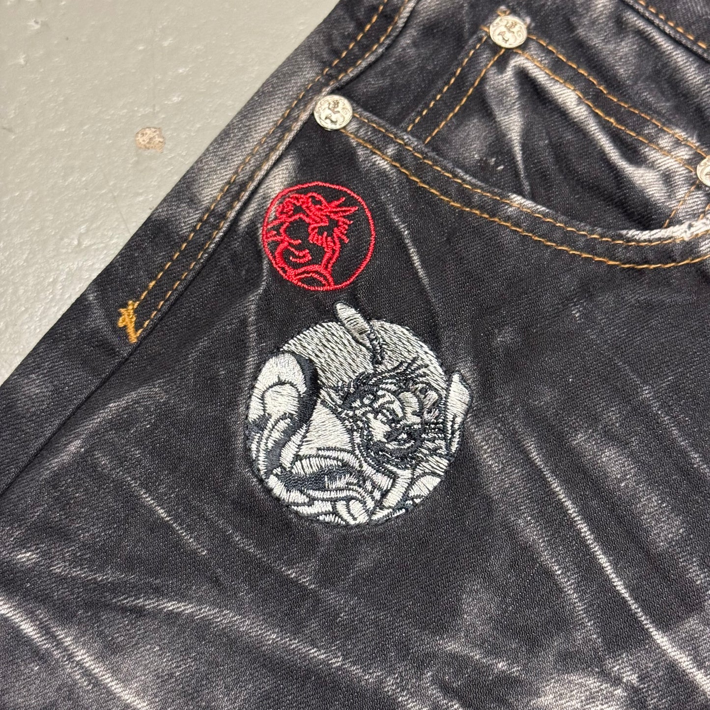 2000‘s Osaka Big Train Japanese Baggy/straight Jeans *very rare 30x29