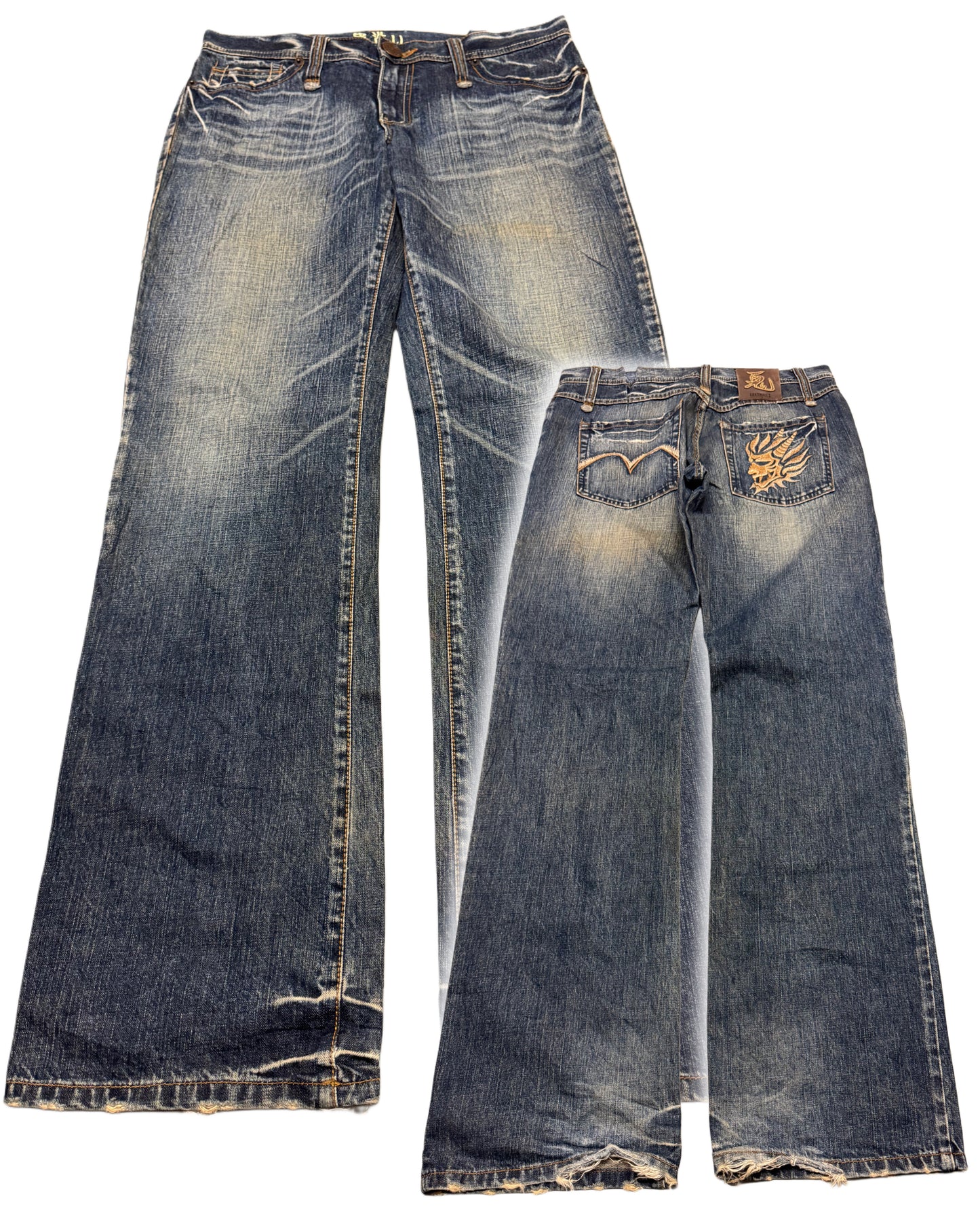 2000‘s Oniarai Japanese Archive Baggy Jeans *very rare 34x34