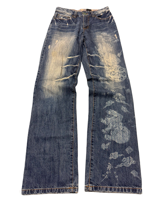 2000's Stockton Japanese Archive Baggy Jeans *rare 28x32