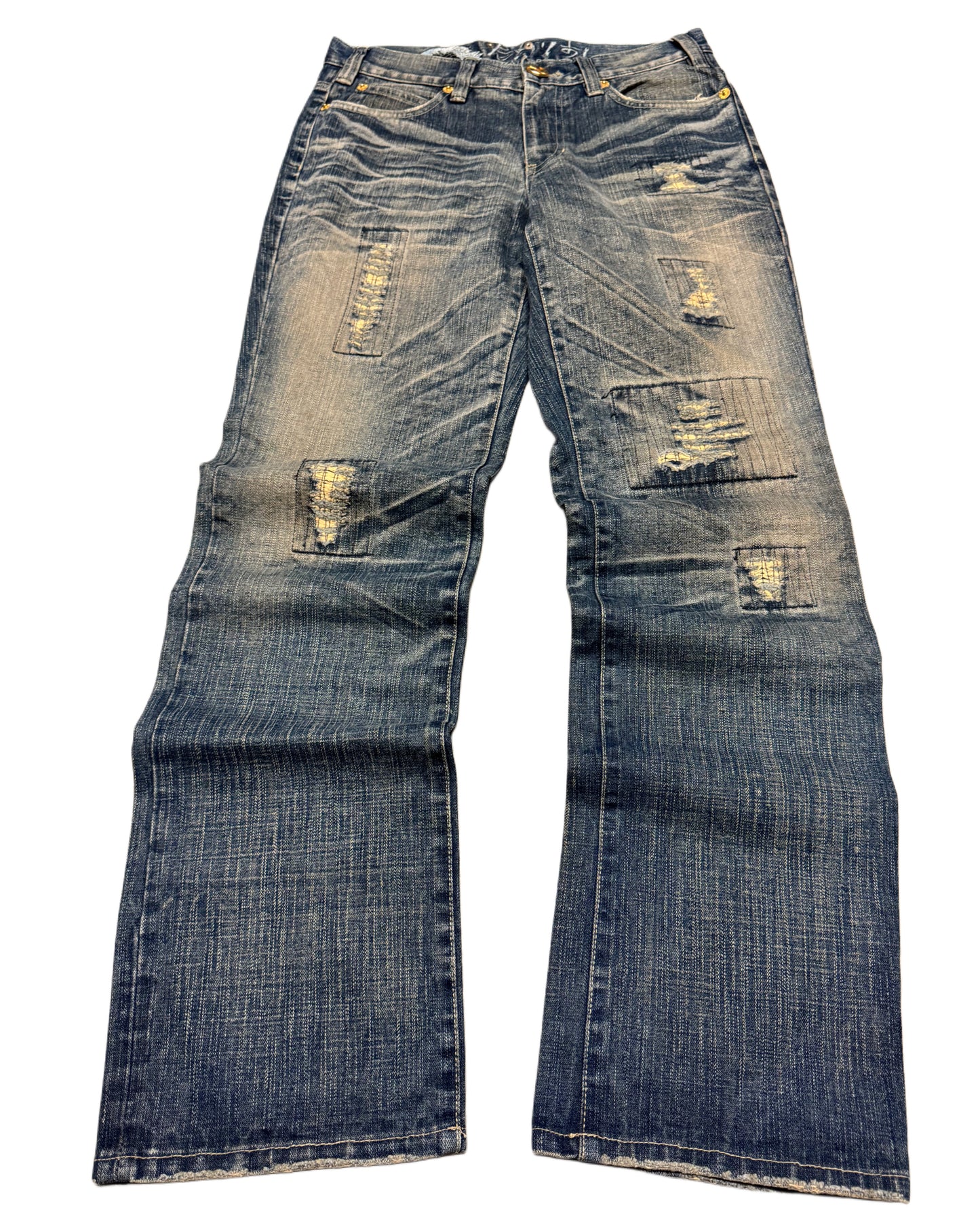 2000‘s Osaka Big Train Japanese Baggy/Straight Heavy Denim Jeans *very rare 30x33