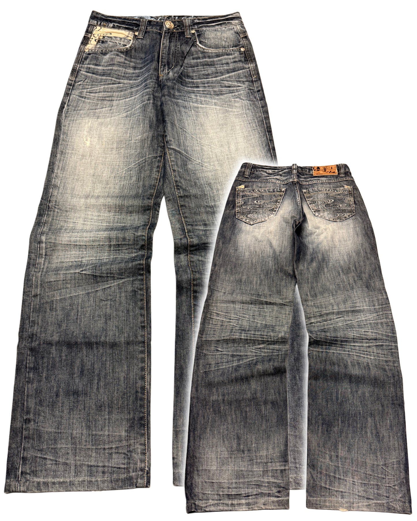 2000‘s Big Train Japanese Baggy/Straight Jeans Vintage/Y2K *very rare 29x32