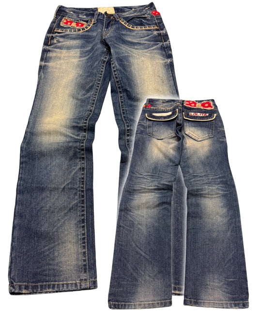 2000‘s Lolita Japanese Baggy/Straight Jeans Women‘s *very rare (S)