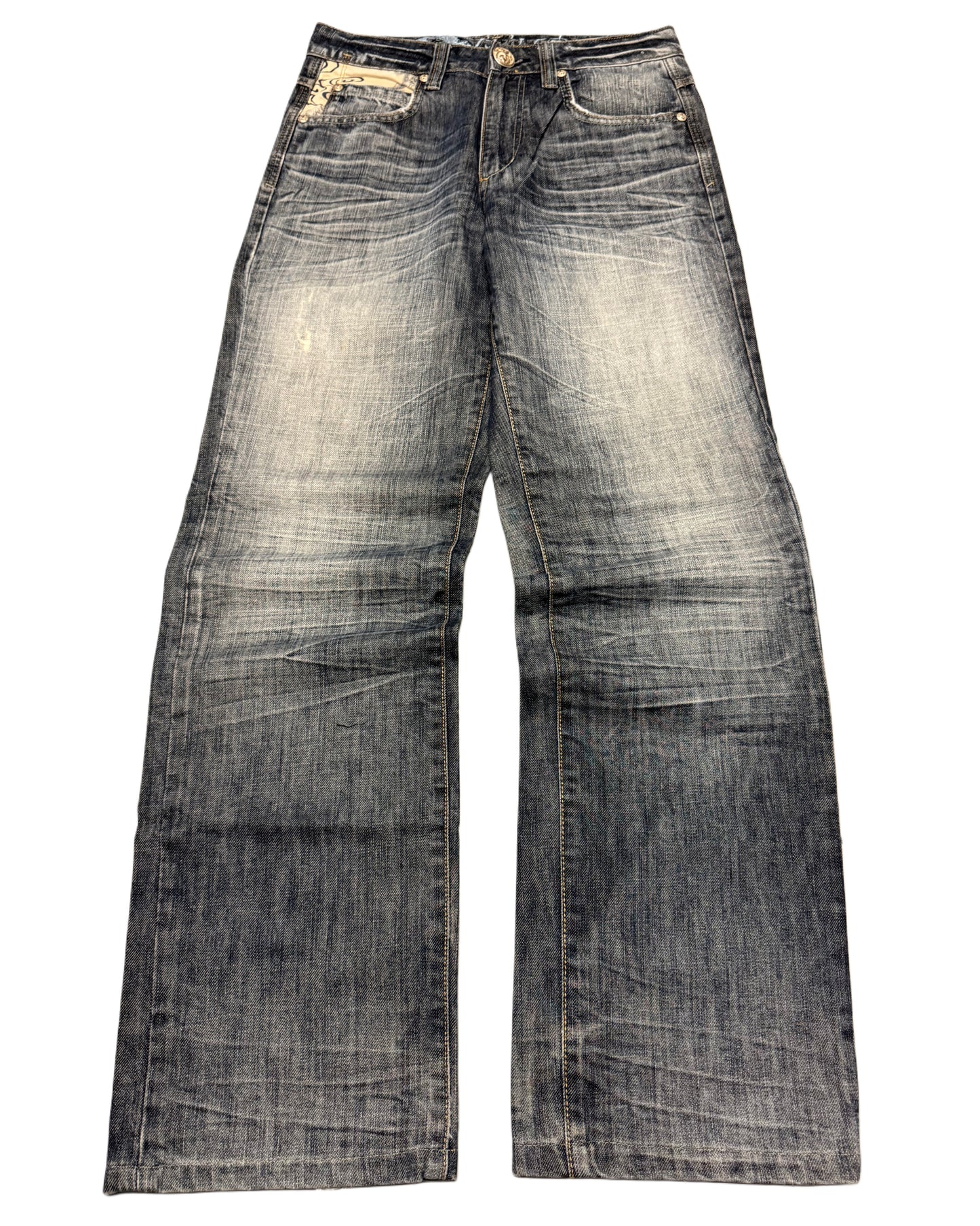 2000‘s Big Train Japanese Baggy/Straight Jeans Vintage/Y2K *very rare 29x32