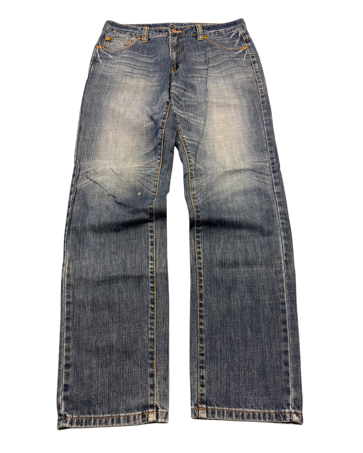 2000‘s Big Group Japanese Baggy/Straight Jeans *rare 31x31