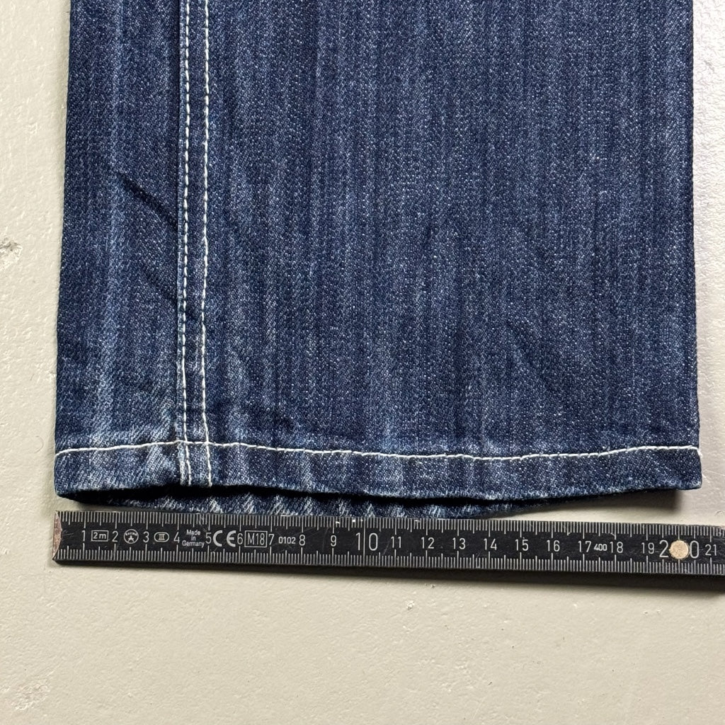 2000’s M.H.X.Z Embroidered Straight/Baggy Jeans 28x32