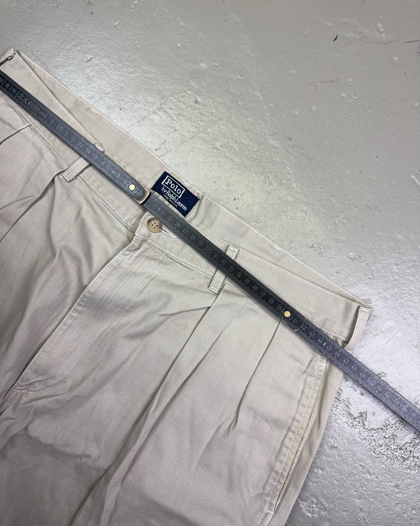 1990's Polo Ralph Lauren Chino Shorts made in USA *very rare (XL)
