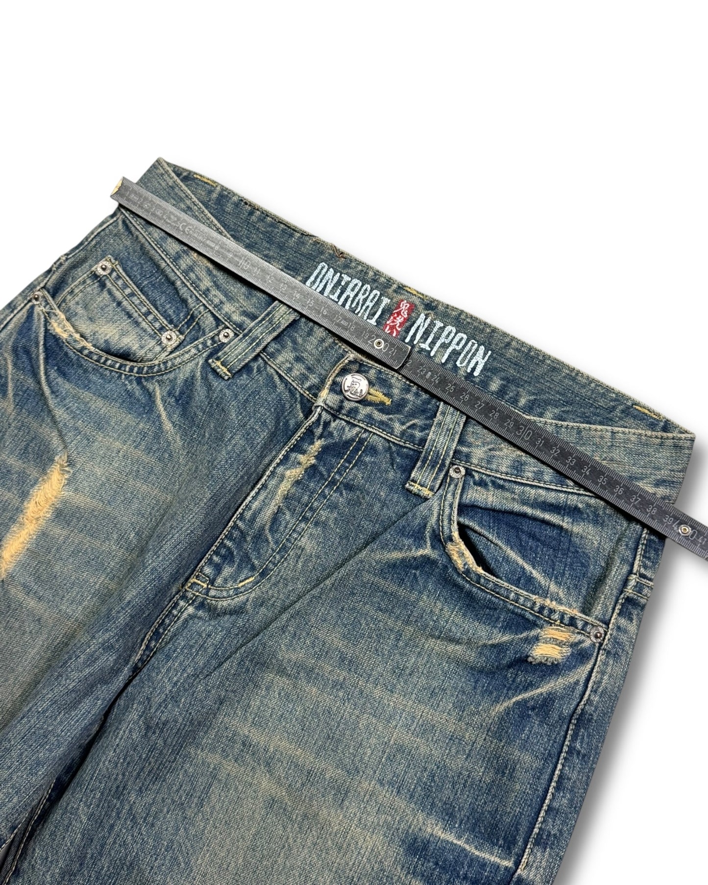 2000's Oniarai Nippon Straight/Baggy Japanese Jeans *very rare 30x30 (M)