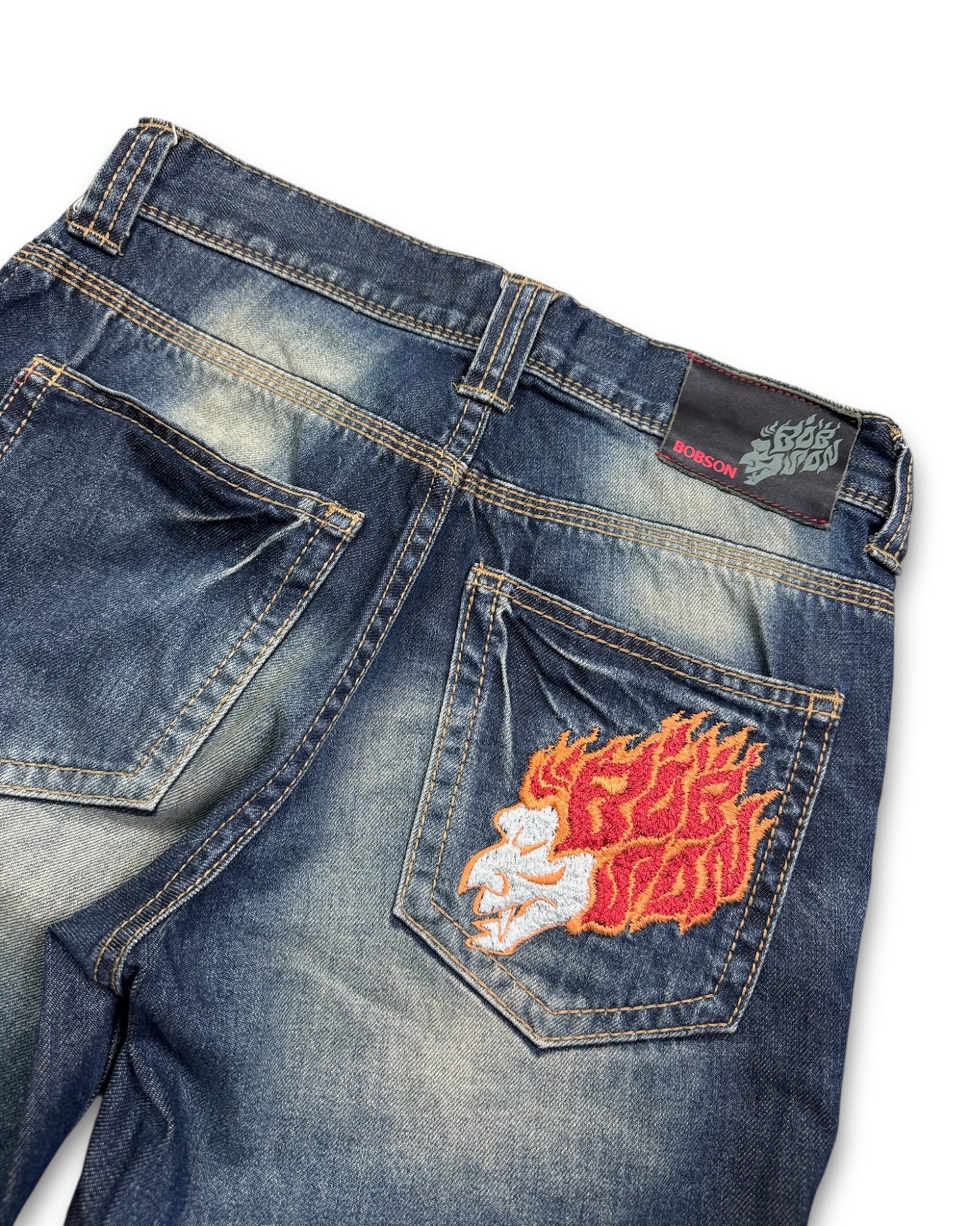 2000's Bobson Straight/Baggy Japanese Baggy Jeans *very rare 28x30 (S)