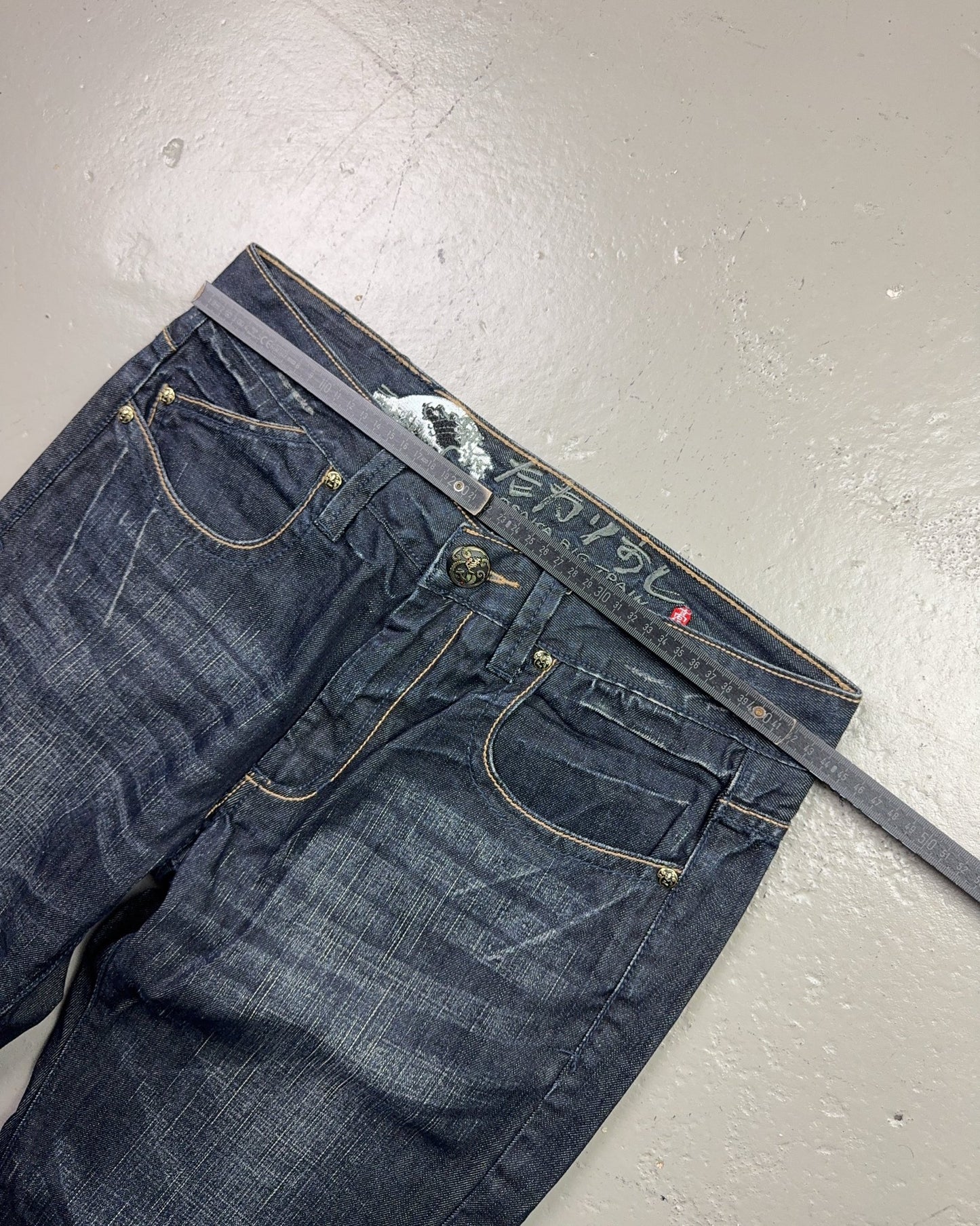 2000's Big Train Japanese Straight/Baggy Jeans *rare 34x32 (L)