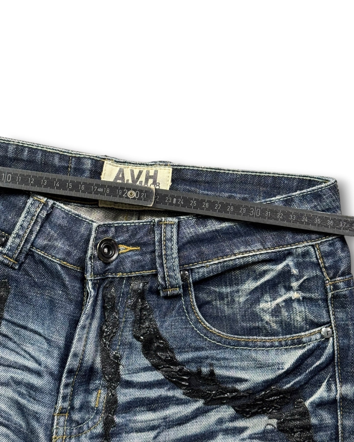 2000's A.v.h. Straight/Baggy Japanese Archive Jeans *very rare 28x30 (S)