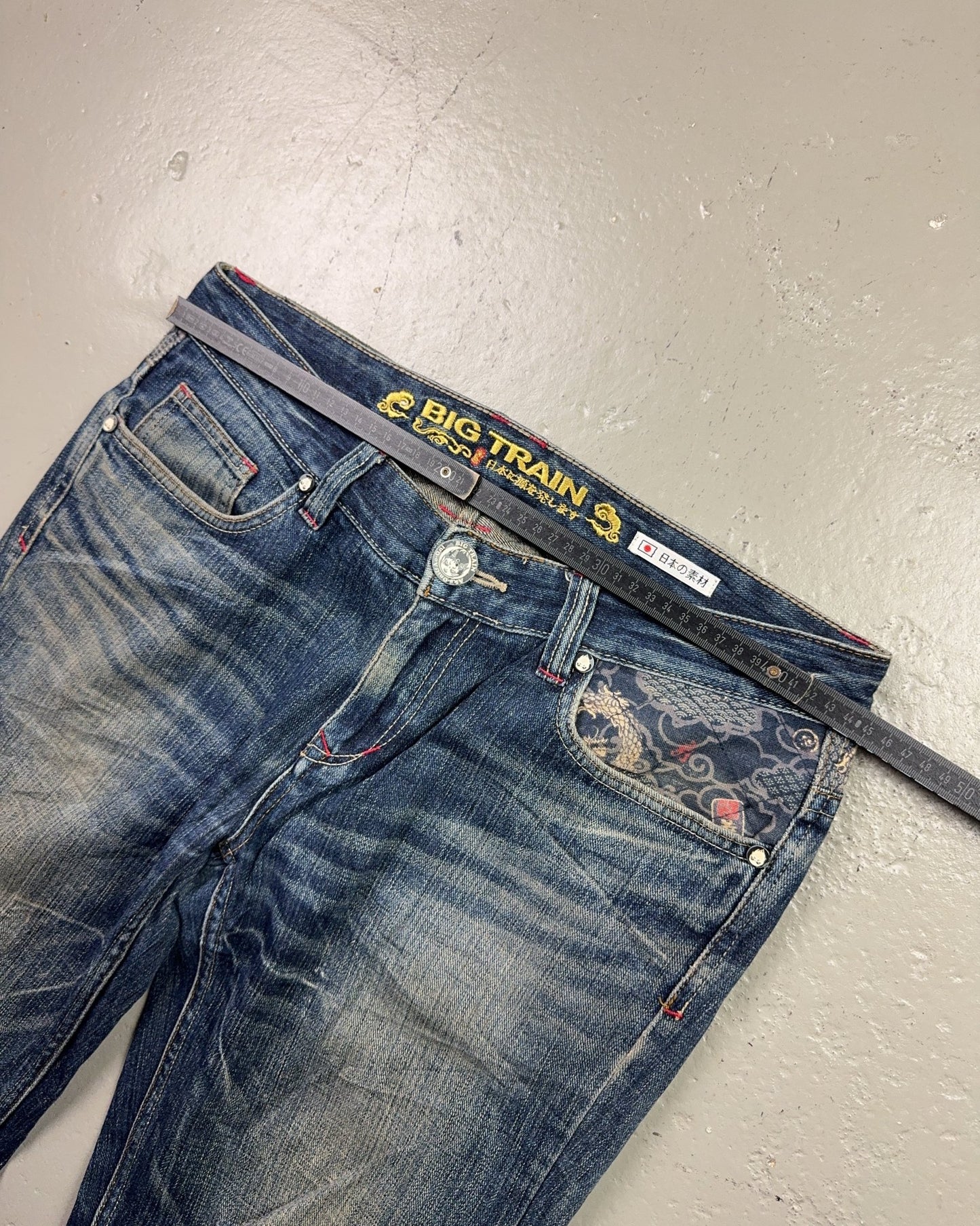 2000's Big Train Japanese Straight Jeans *rare 34x32 (L)