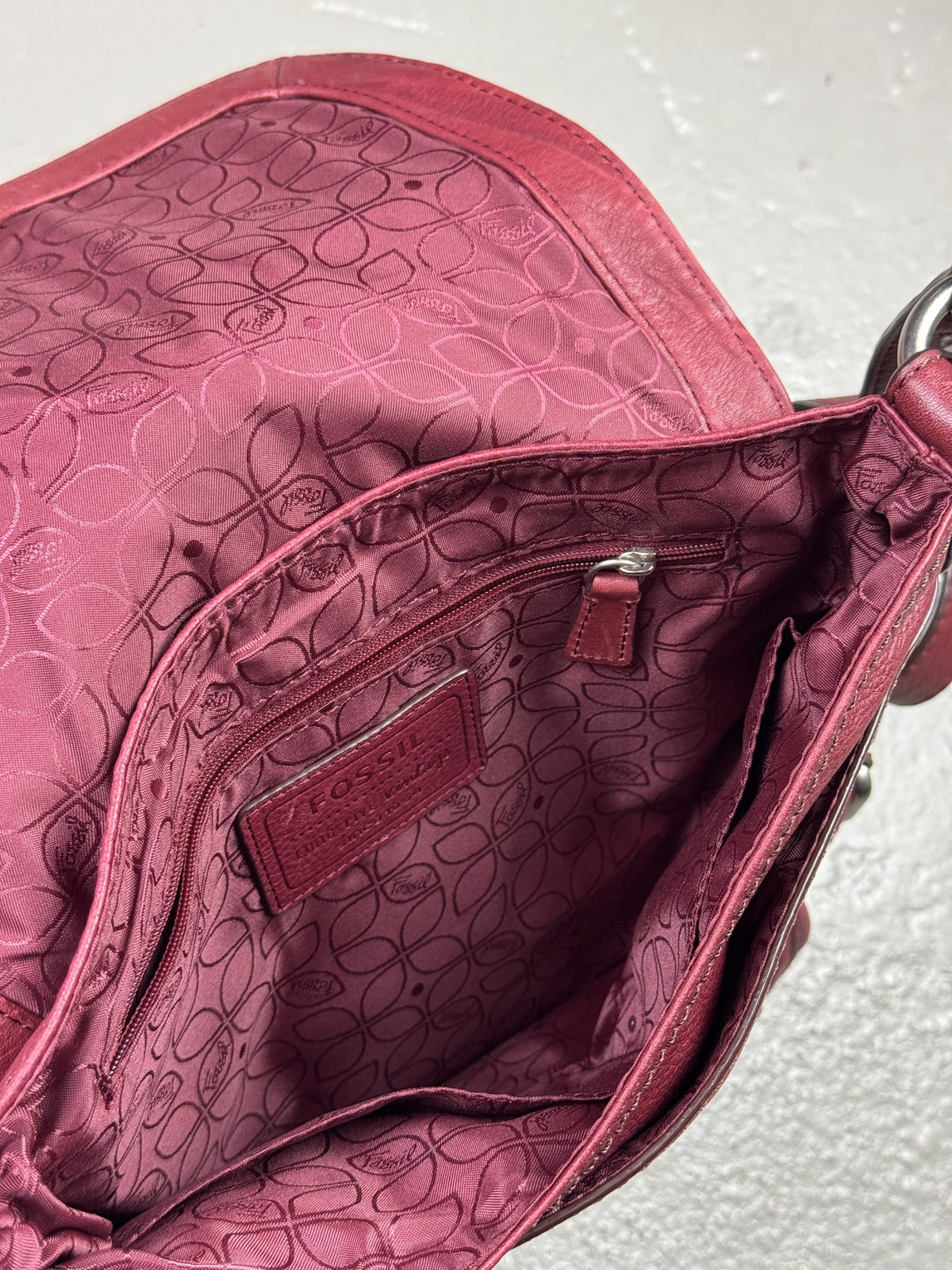 2000's Fossil Leather Crossbody Bag * - Lennys Vintage