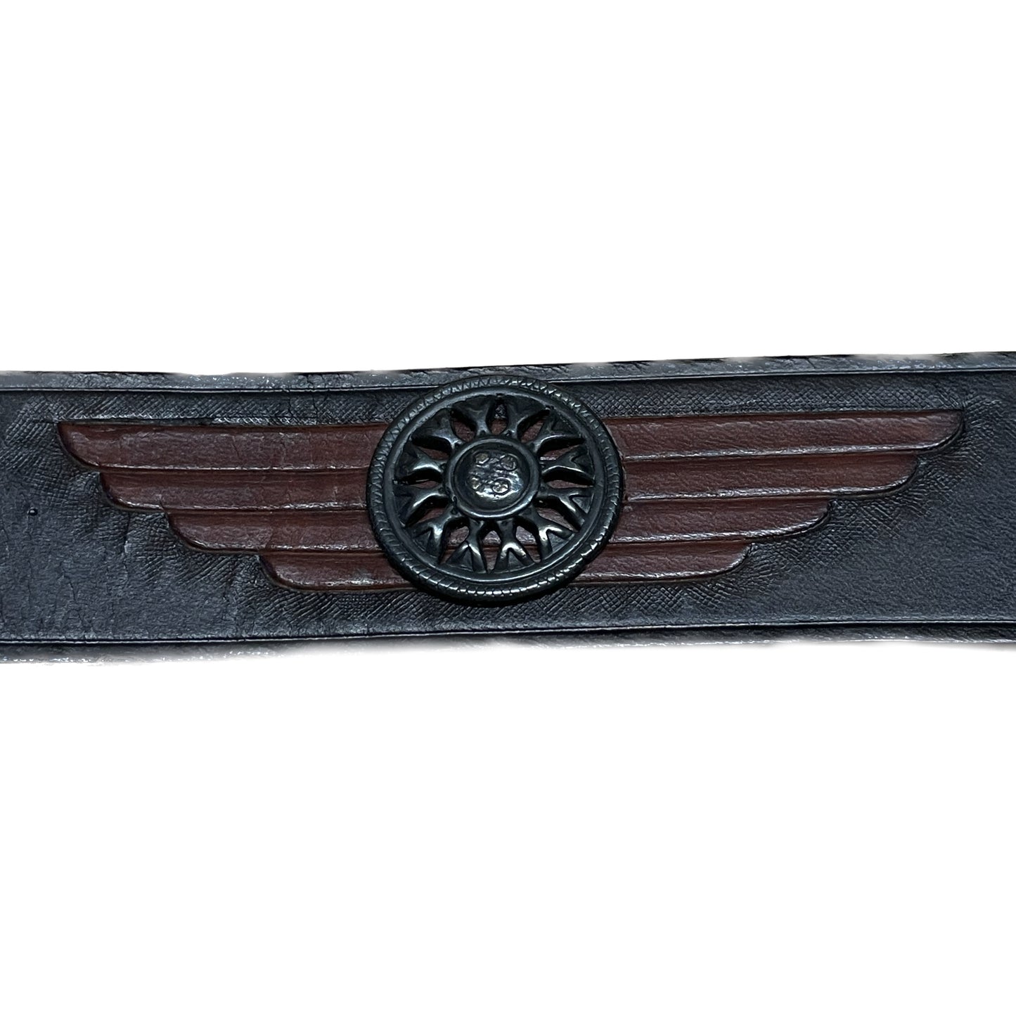 Acoma leather belt handmade (size 75)