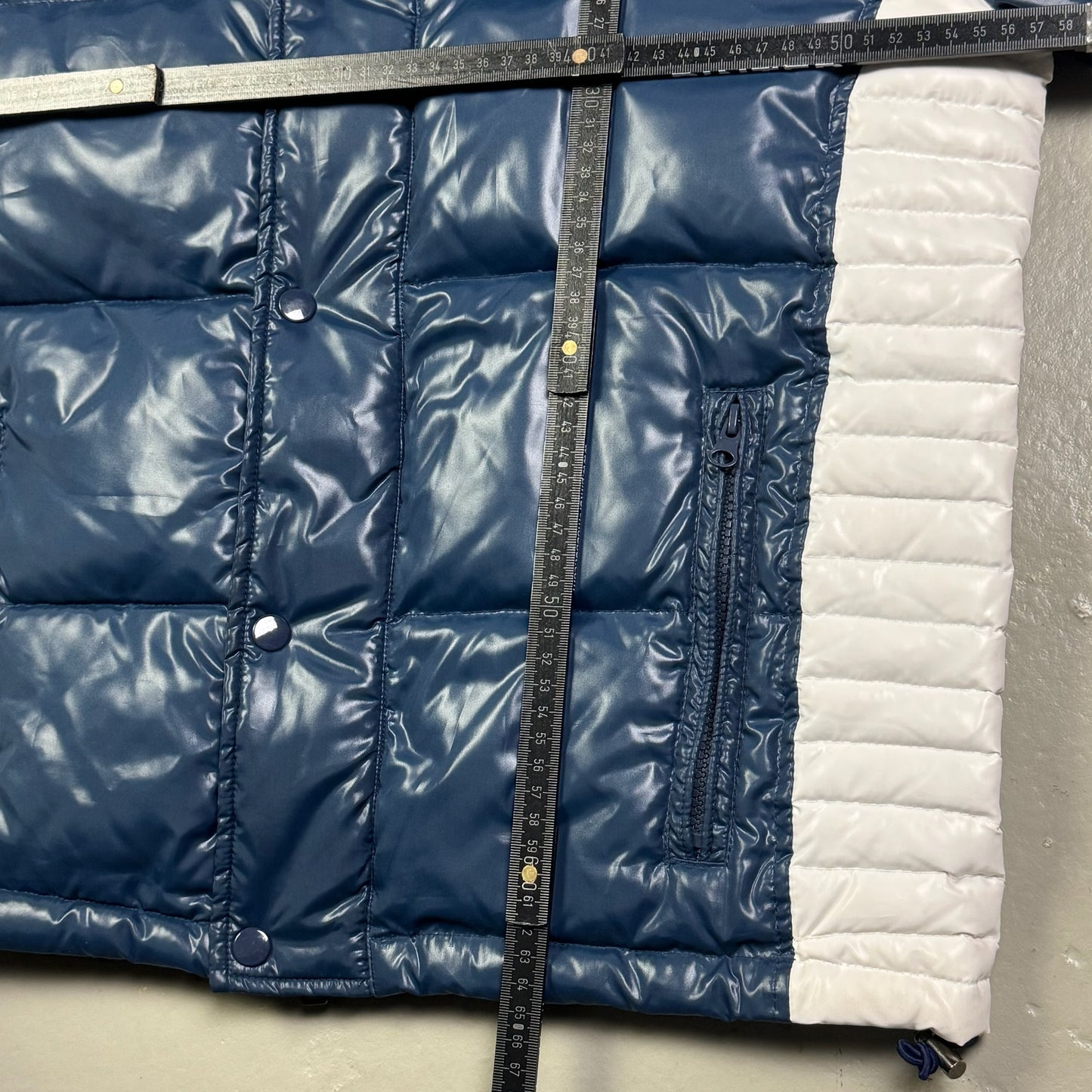 2000's Shiny Navy Puffer Jacket *rare (M)