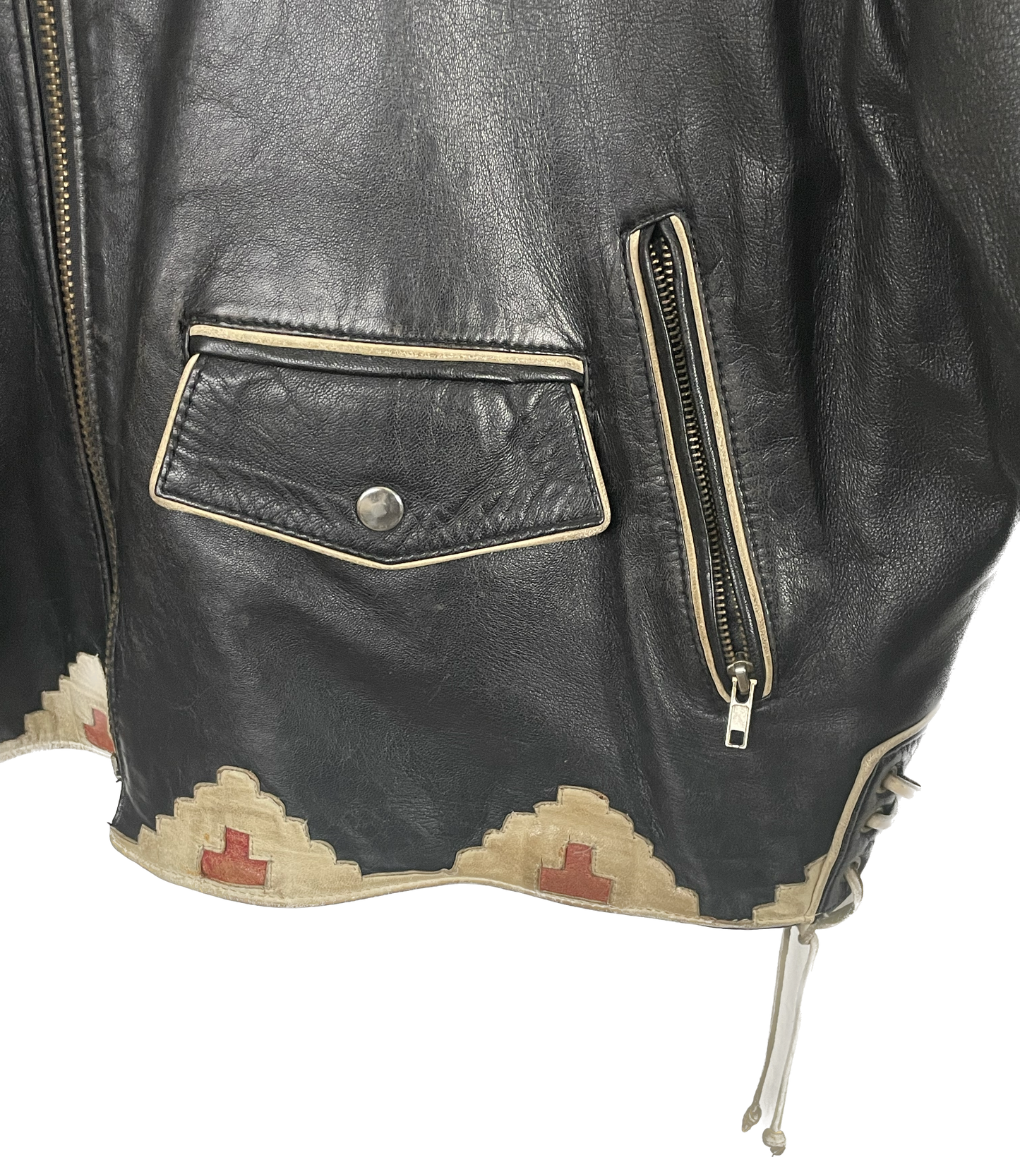 Handmade Biker Leather Jacket (M)