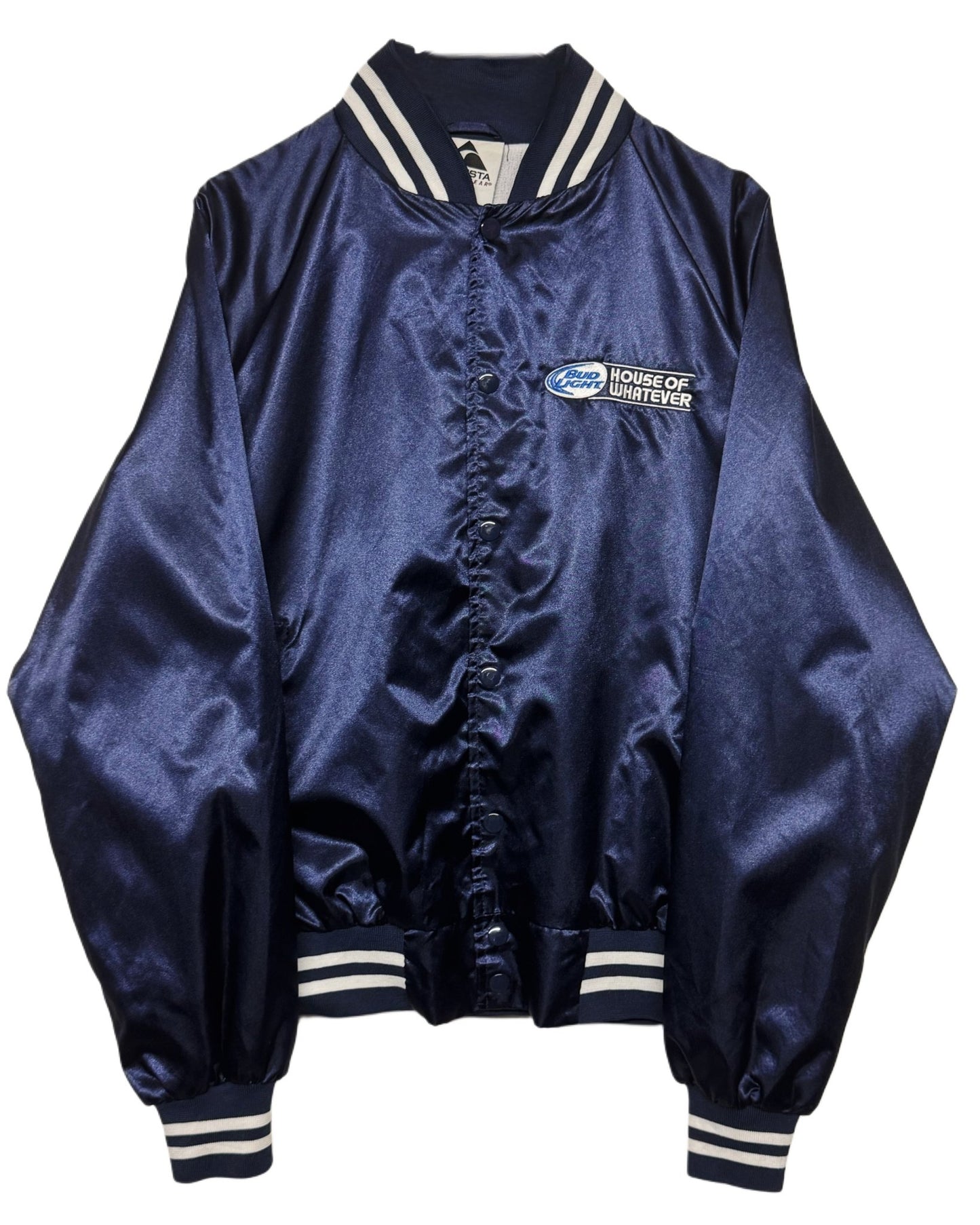 00‘s Bud Light „House Of Whatever“ College Jacket Y2K/Vintage *selten (S) - Lennys Vintage