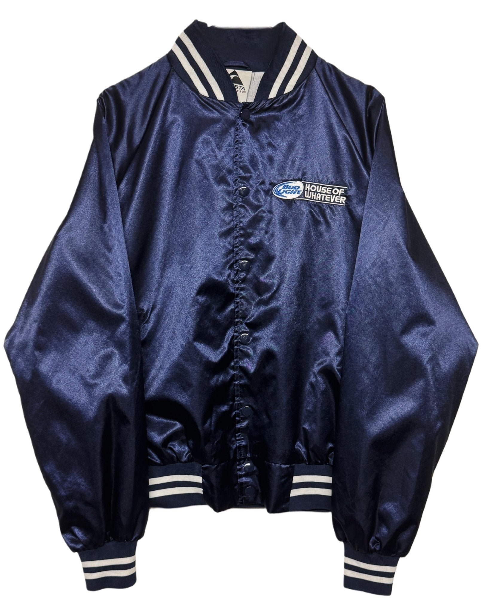 00‘s Bud Light „House Of Whatever“ College Jacket Y2K/Vintage *selten (S) - Lennys Vintage