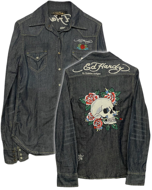 Y2K Ed Hardy Hemd women‘s (S)