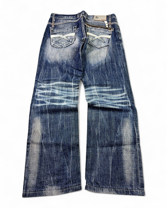 2000's Bobson Japanese Straight/Baggy Jeans *rare 34x32 (L)