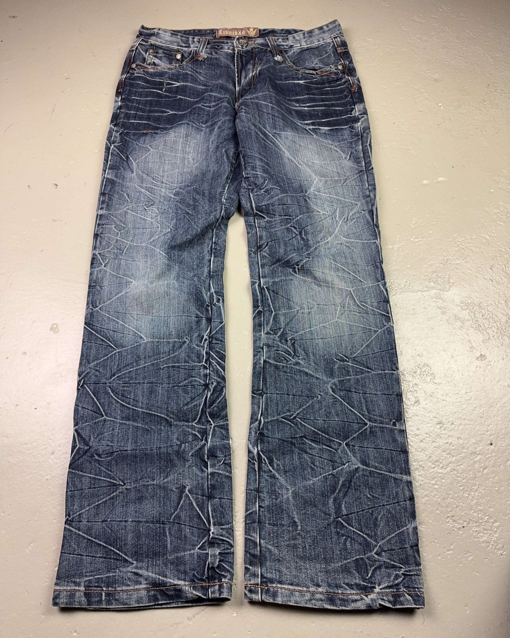 2000's Xi Shi Bao Japanese Straight/Baggy Jeans *rare 34x34 (L)