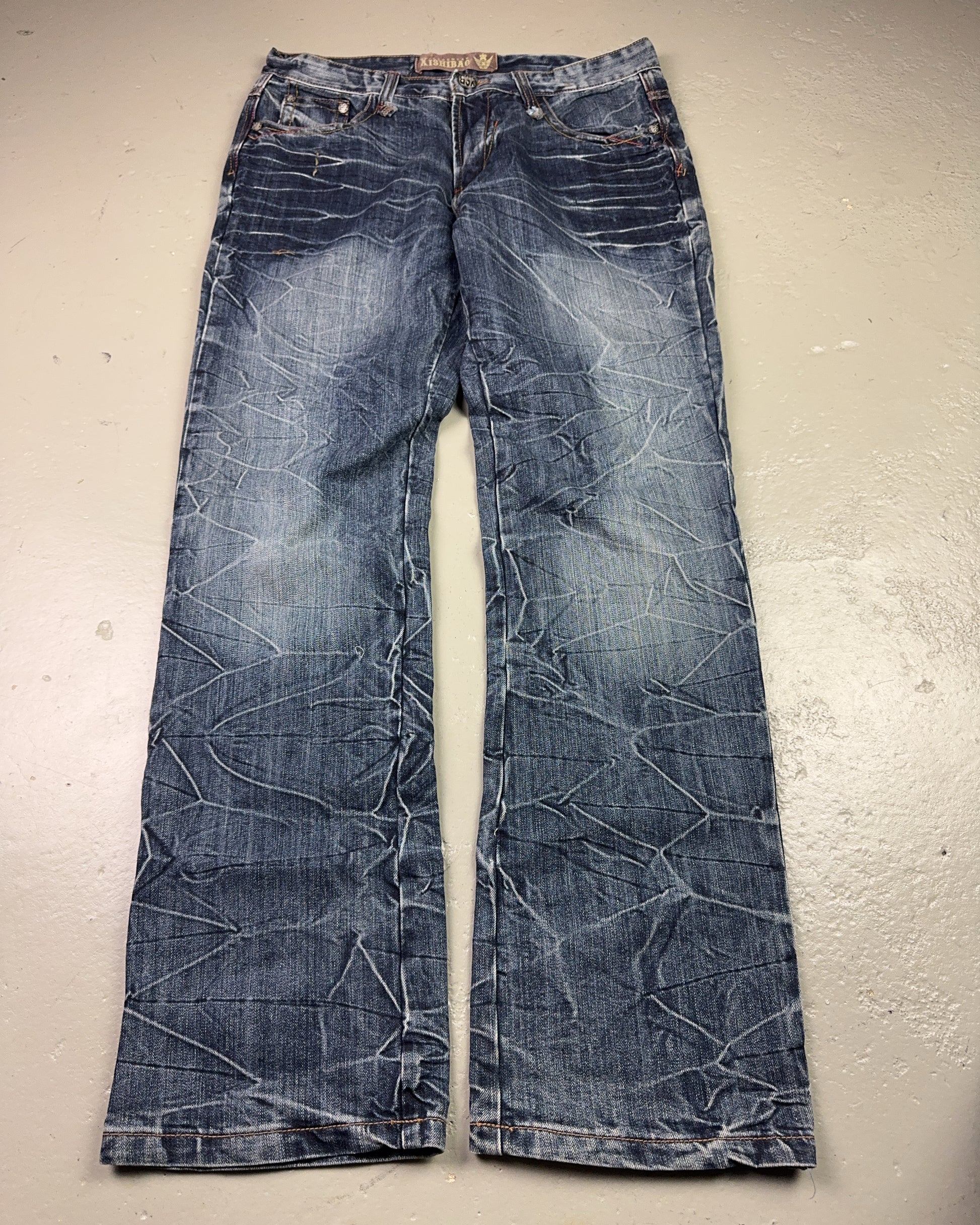 2000's Xi Shi Bao Japanese Straight/Baggy Jeans *rare 34x34 (L)