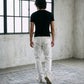 Model wearing True Religion Straight white XL