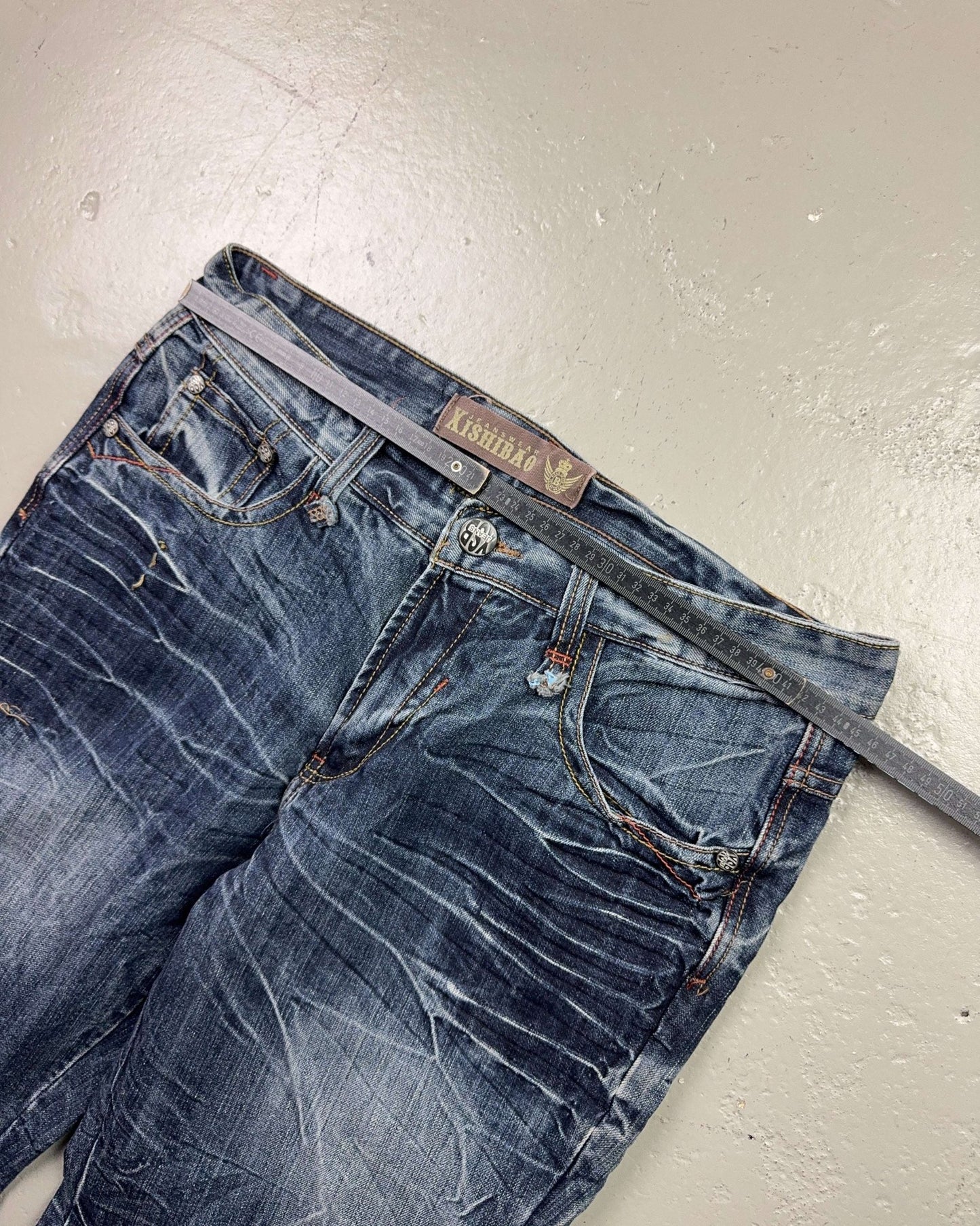 2000's Xi Shi Bao Japanese Straight/Baggy Jeans *rare 34x34 (L)