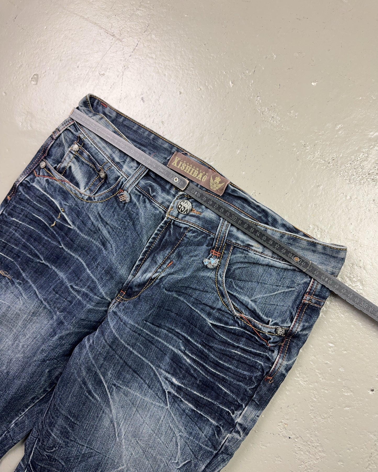 2000's Xi Shi Bao Japanese Straight/Baggy Jeans *rare 34x34 (L)