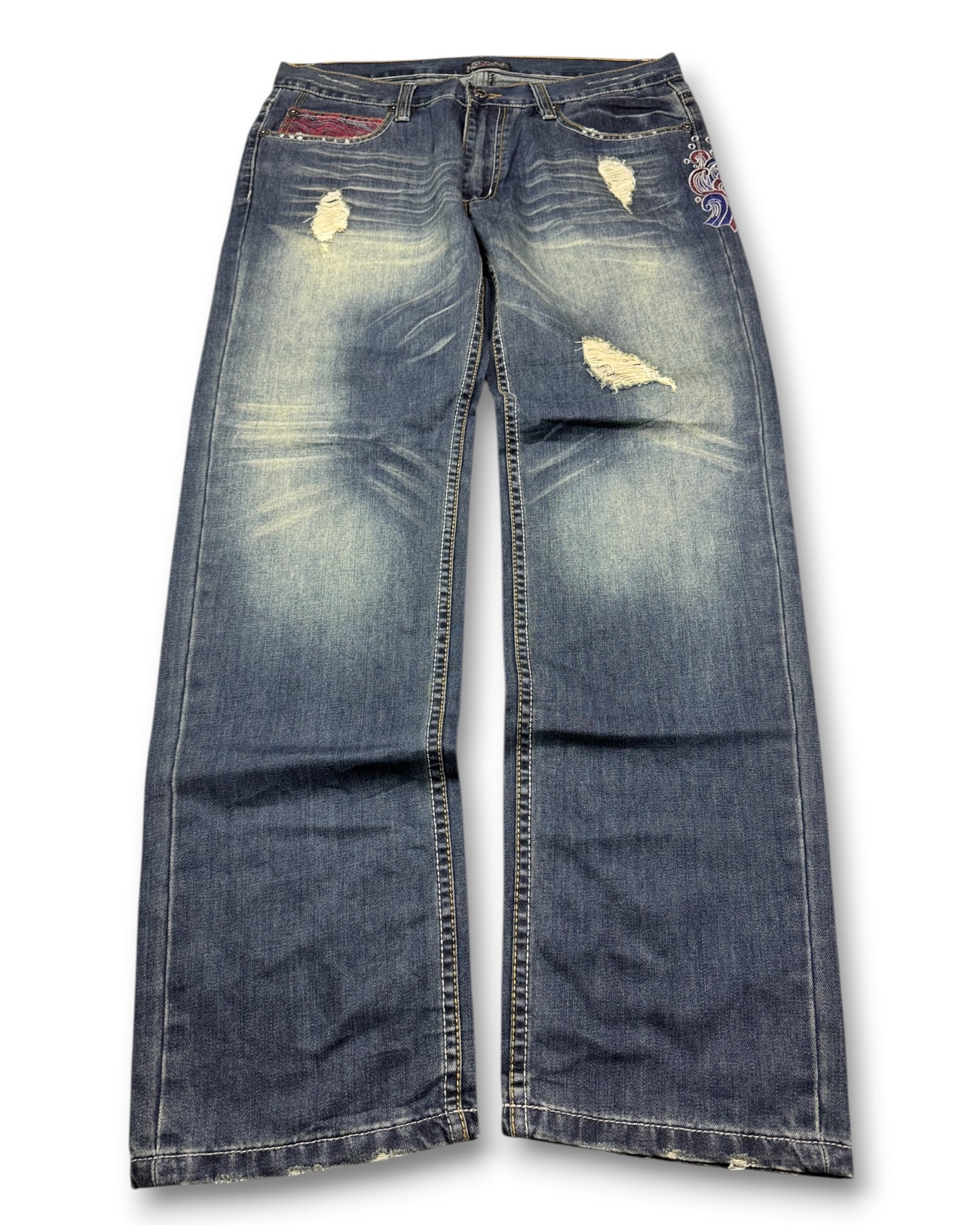 2000's Osaka Big Train Japanese Archive Baggy Jeans *rare 36x32 (XL)