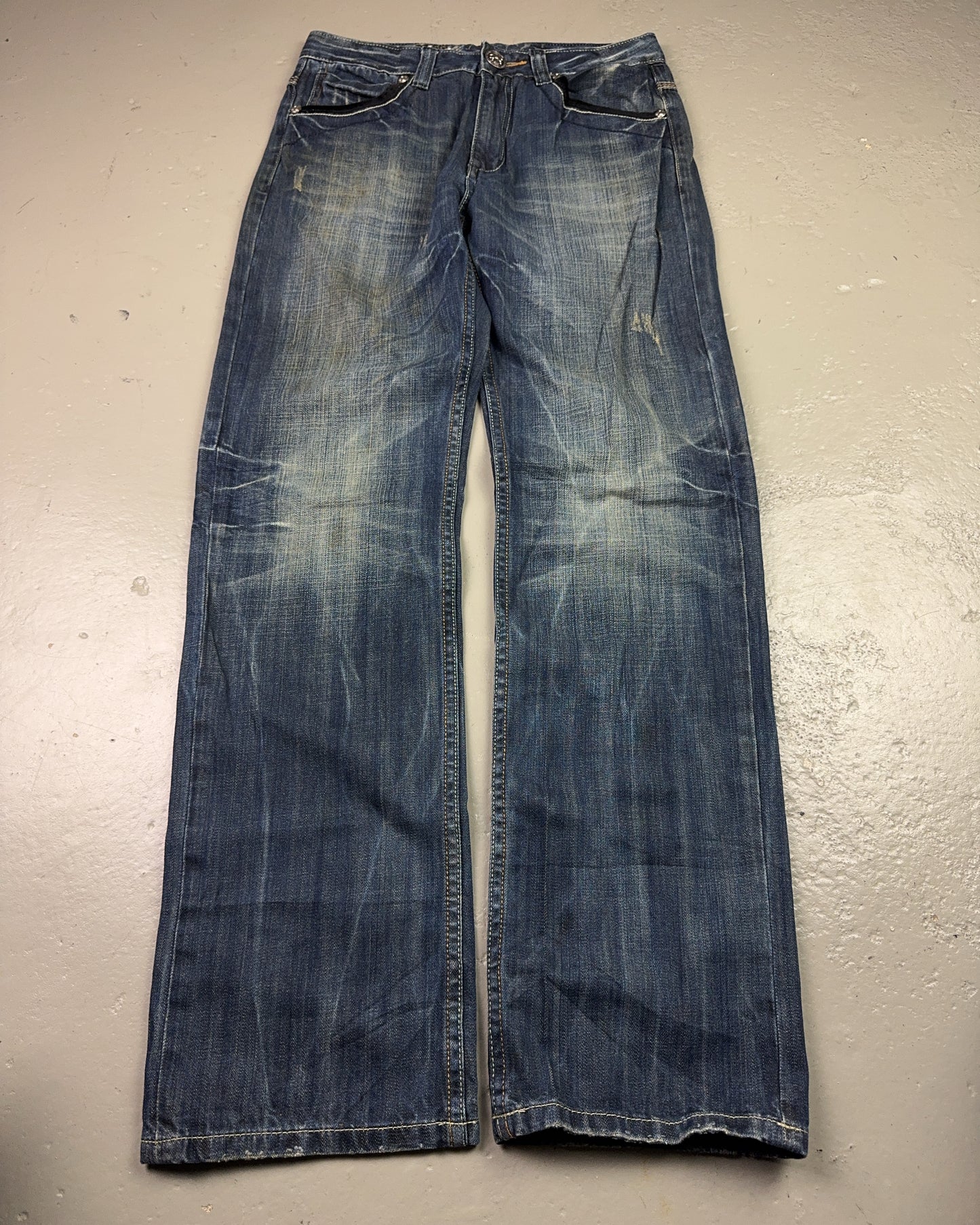 2000's Big Train Japanese Straight/Baggy Jeans *very rare 30x32 (M)