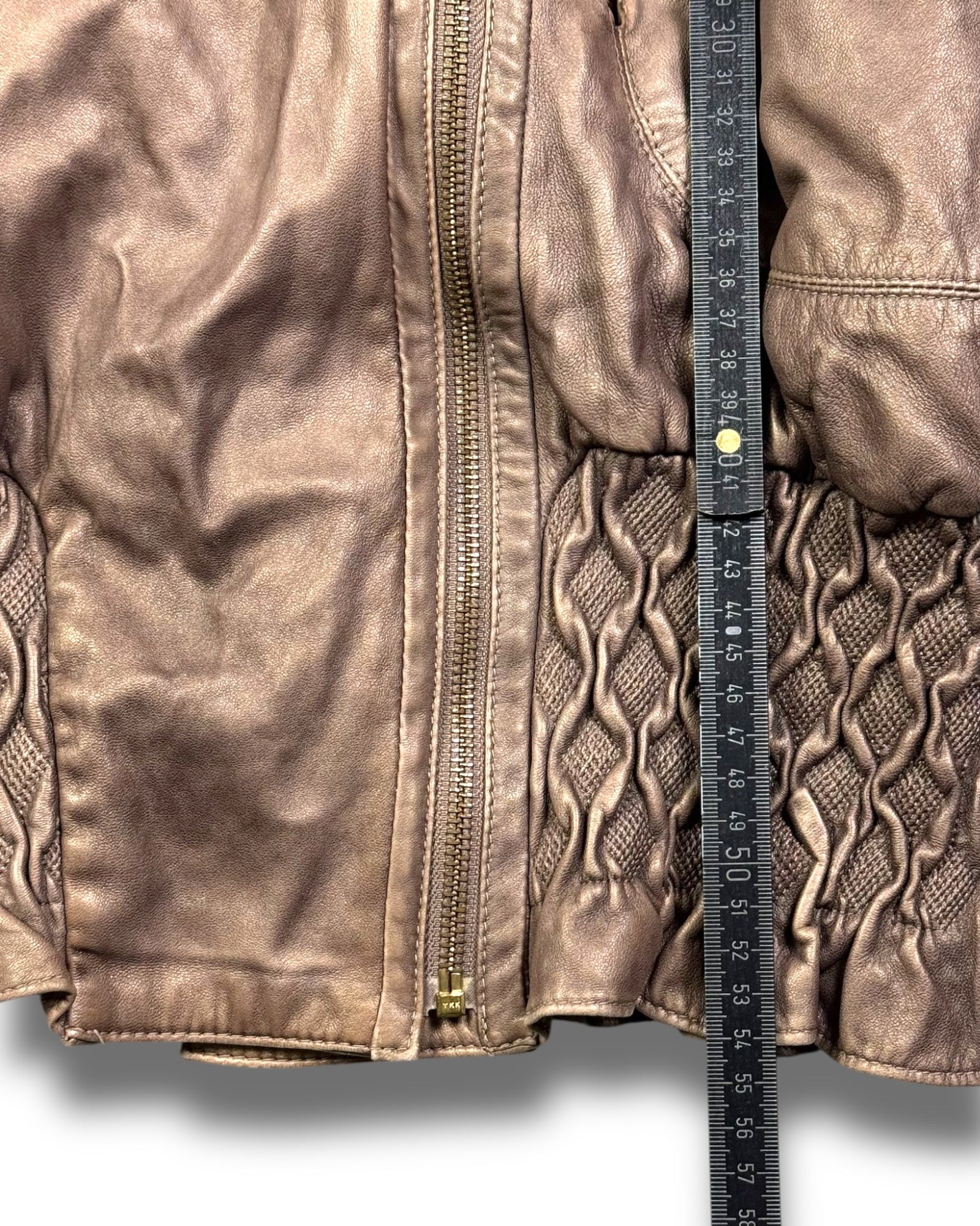 2000's Punto Leather Cropped Fit Jacket Women's *very rare (M)