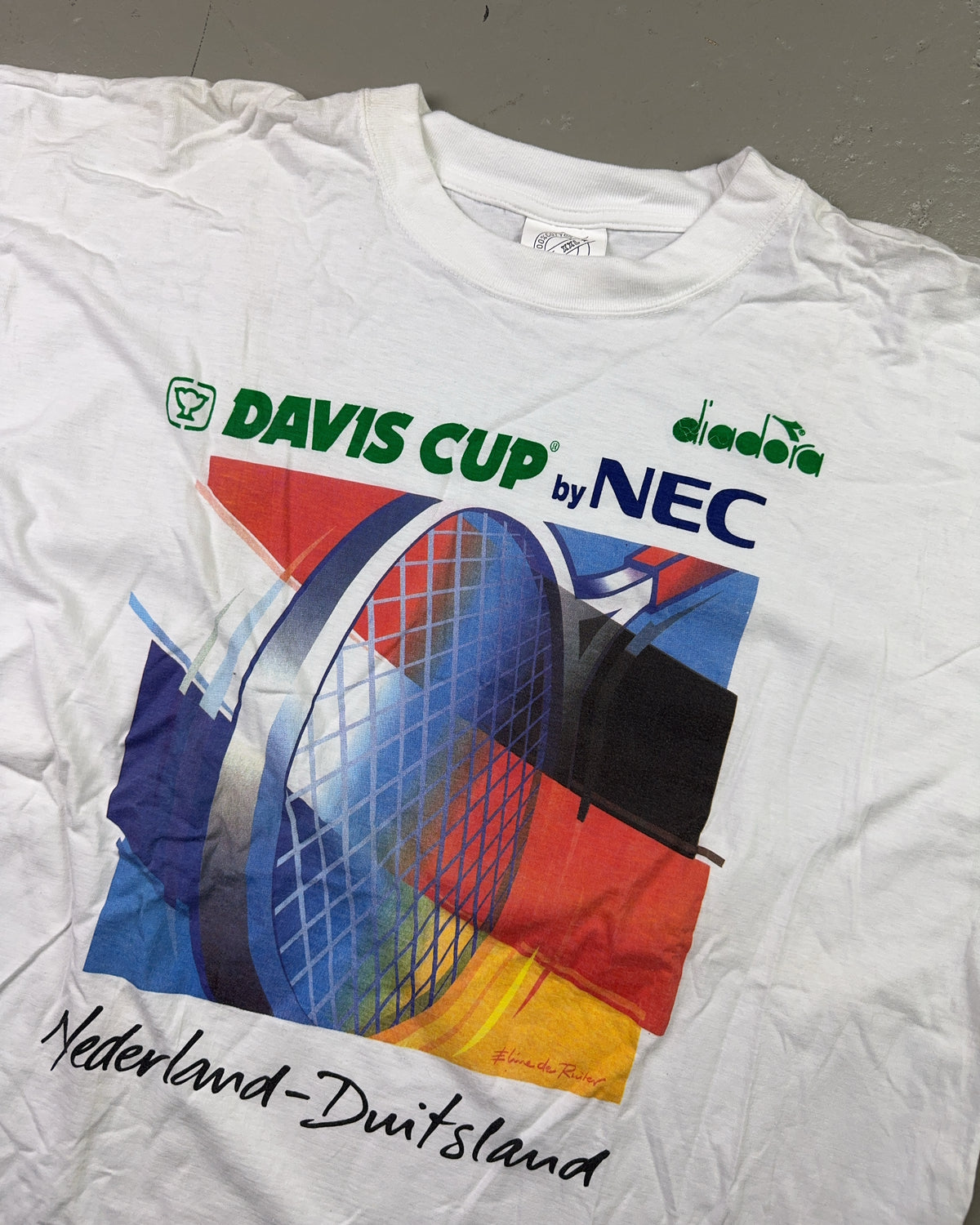 1990's Diadora Tennis T-shirt *rare (XXL)