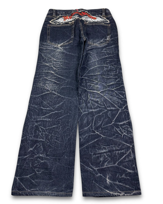 2000's Nylaus Straight/Baggy Japanese Jeans *rare 31x30 (M)