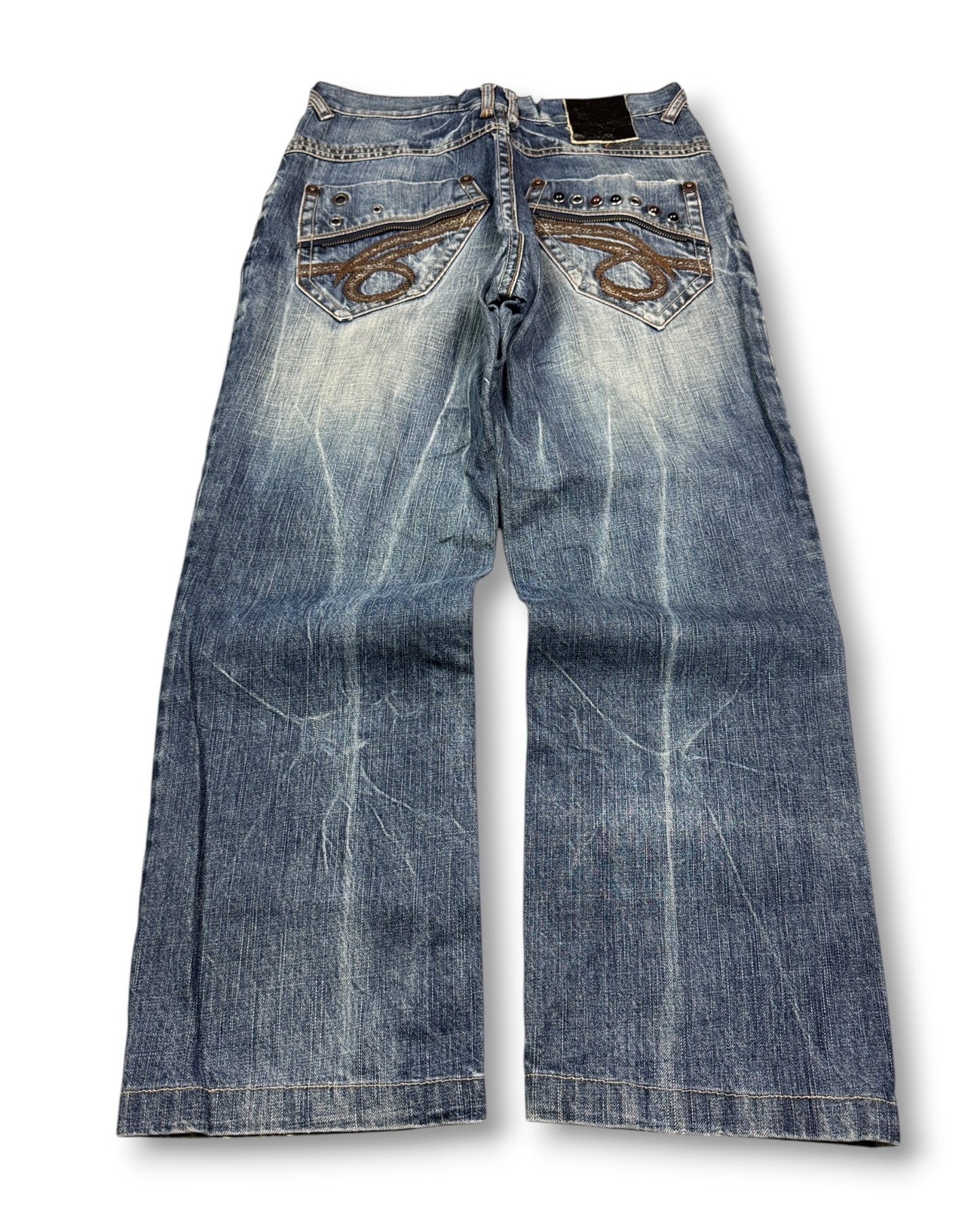 2000's Japanese Straight/Baggy Jeans Women's *rare 28x28 (S)