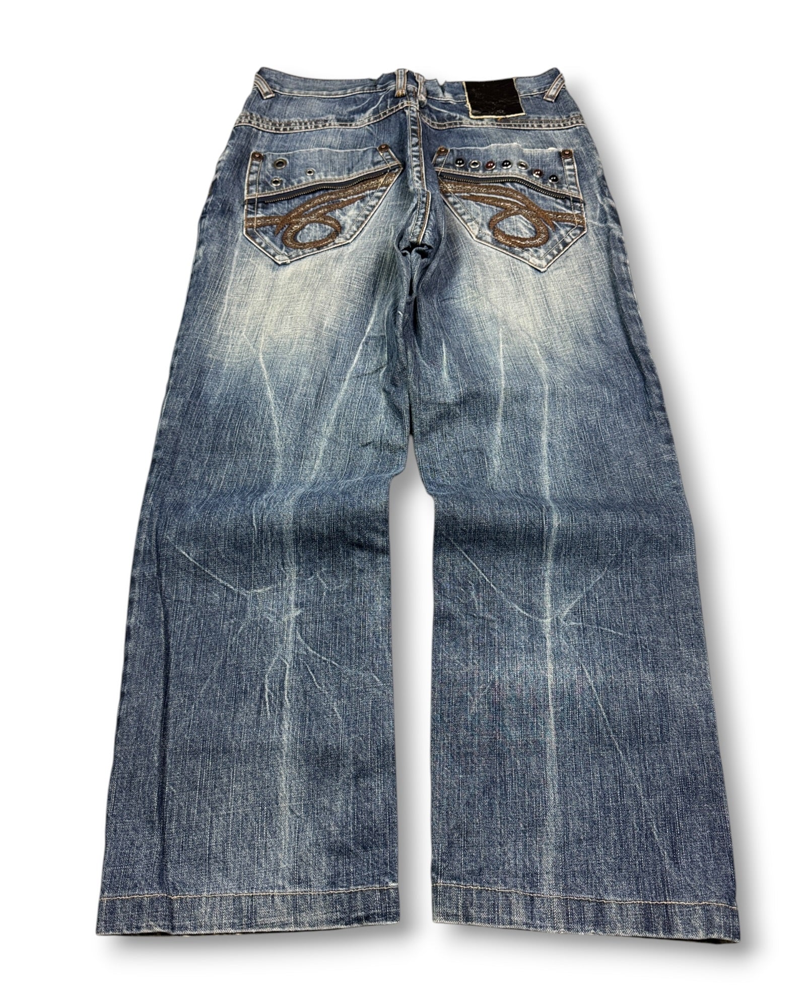 2000's Japanese Straight/Baggy Jeans Women's *rare 28x28 (S)