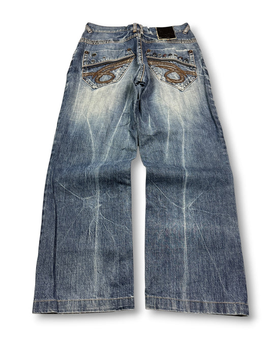 2000's Japanese Straight/Baggy Jeans Women's *rare 28x28 (S)