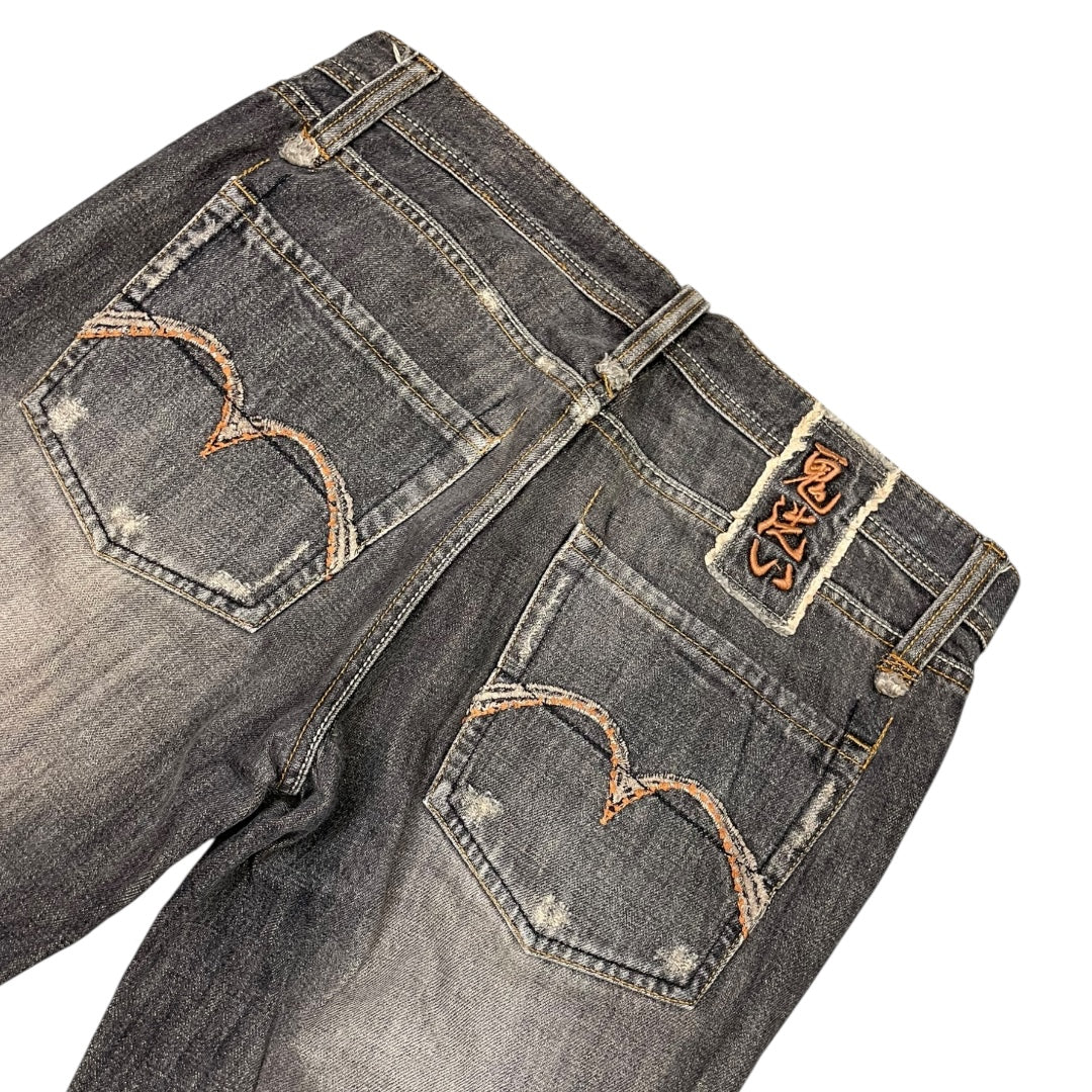2000‘s Oniarai Nippon Japanese Baggy Jeans *rare 34x34