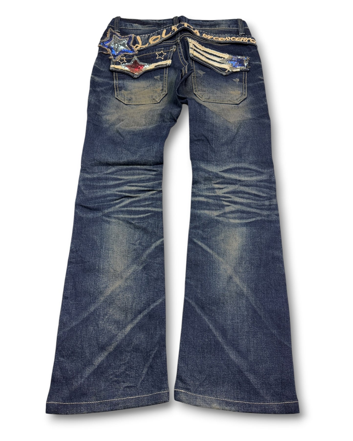 2000's Lolita Low Waist/Bootcut Japanese Archive Jeans Women's *very rare W27 (S)