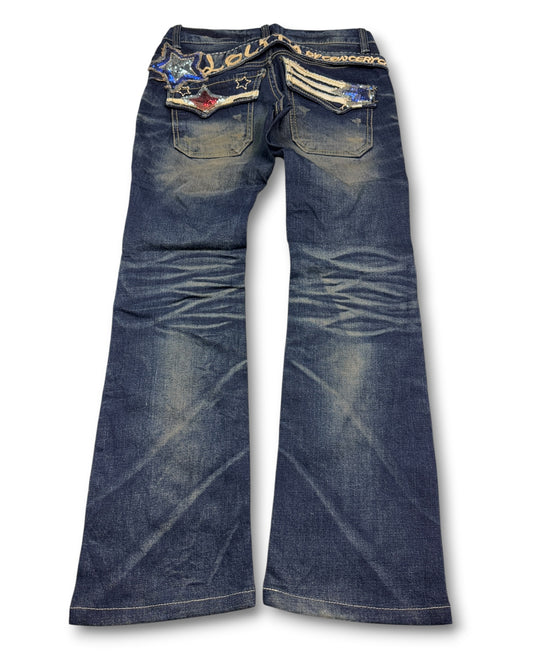 2000's Lolita Low Waist/Bootcut Japanese Archive Jeans Women's *very rare W27 (S)