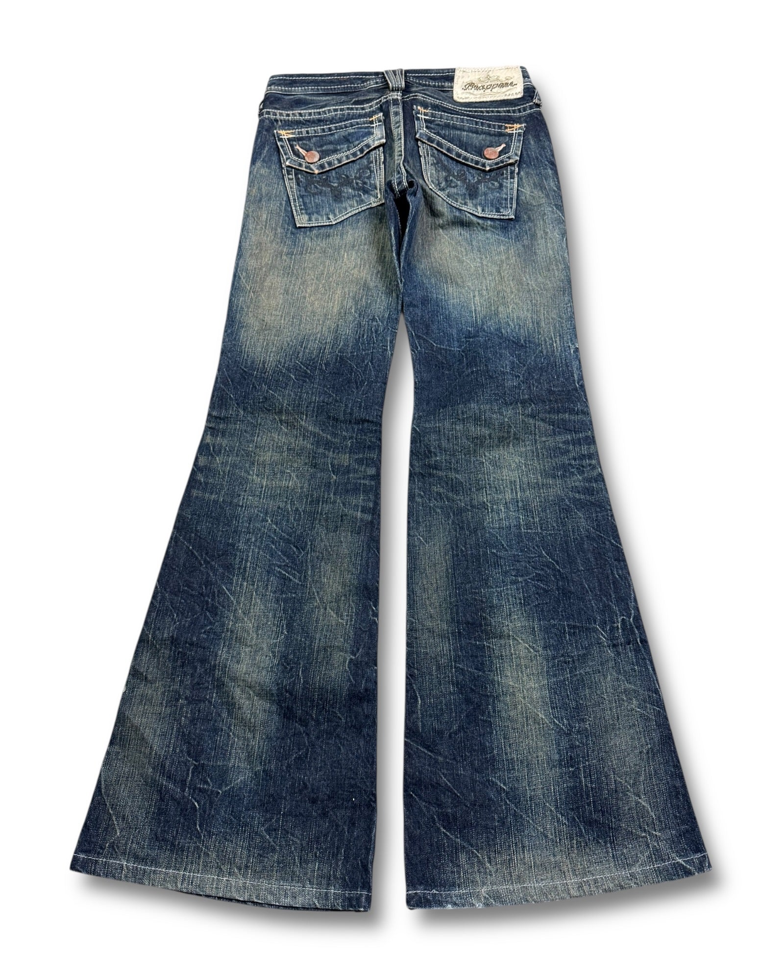 2000's Brappers Low Waist/Flared Japanese Archive Jeans Women's *very rare 26x28 (XS)