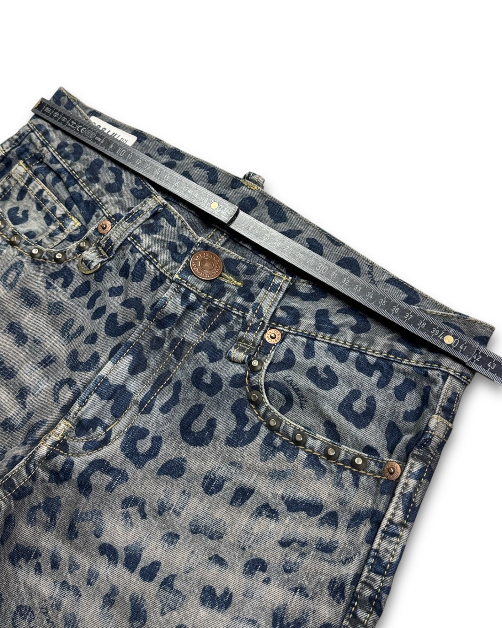 2000's Coandllu Straight Leo Print Jeans *rare 32x30 (M)