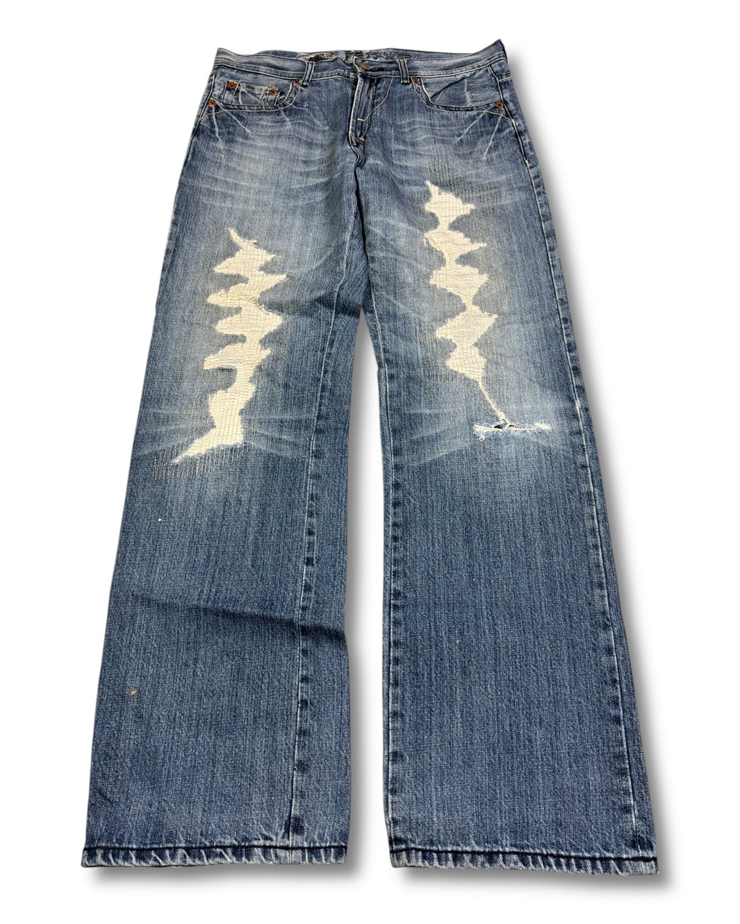 2000's Big Train Japanese Baggy Jeans *very rare 36x34 (XL)