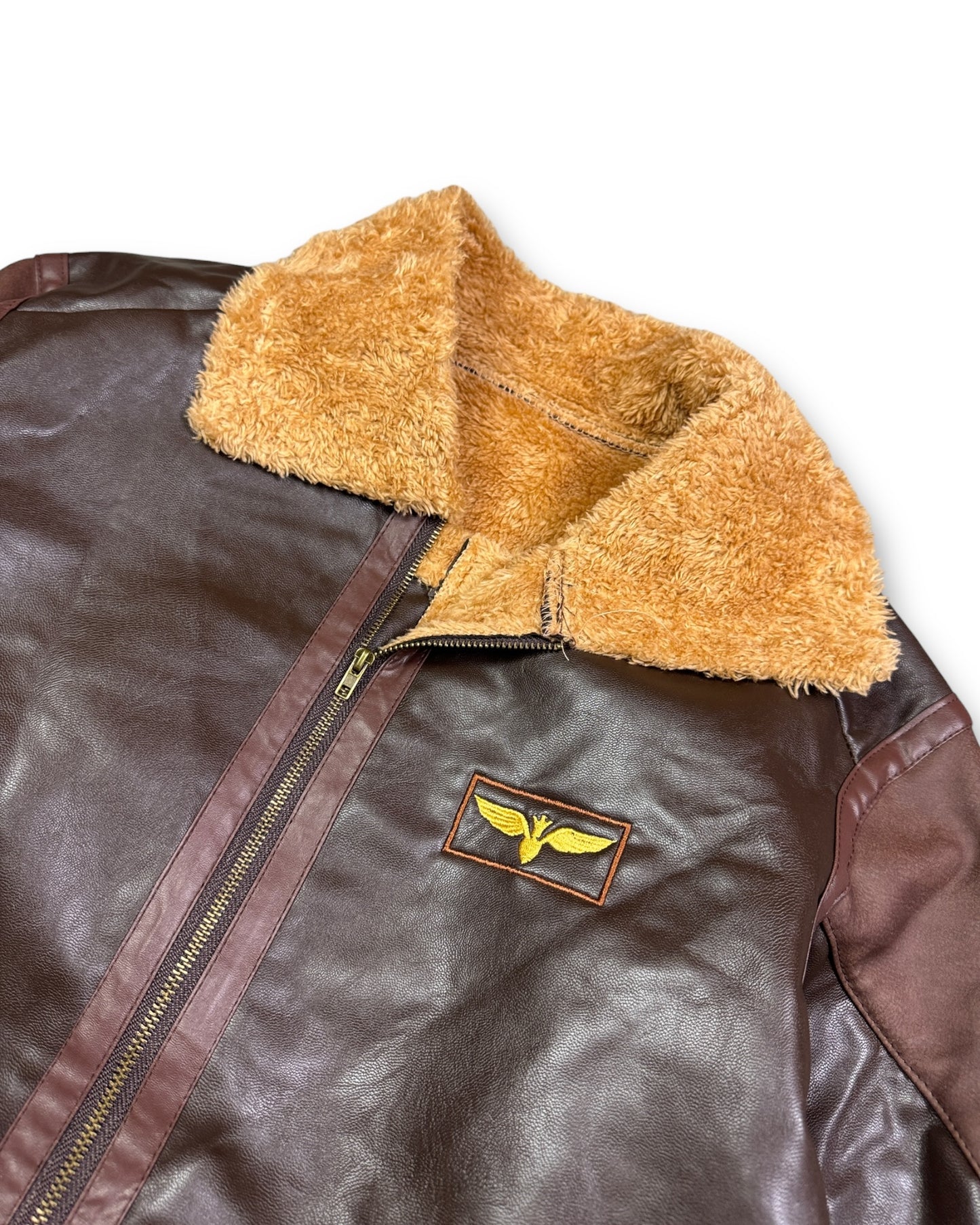 2000's Faux Leather Pilot Jacket * (S)