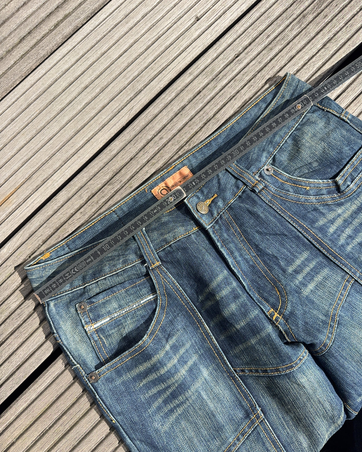 2000's Anigo Japanese Baggy/Bootcut Jeans *rare 33x34 (L)