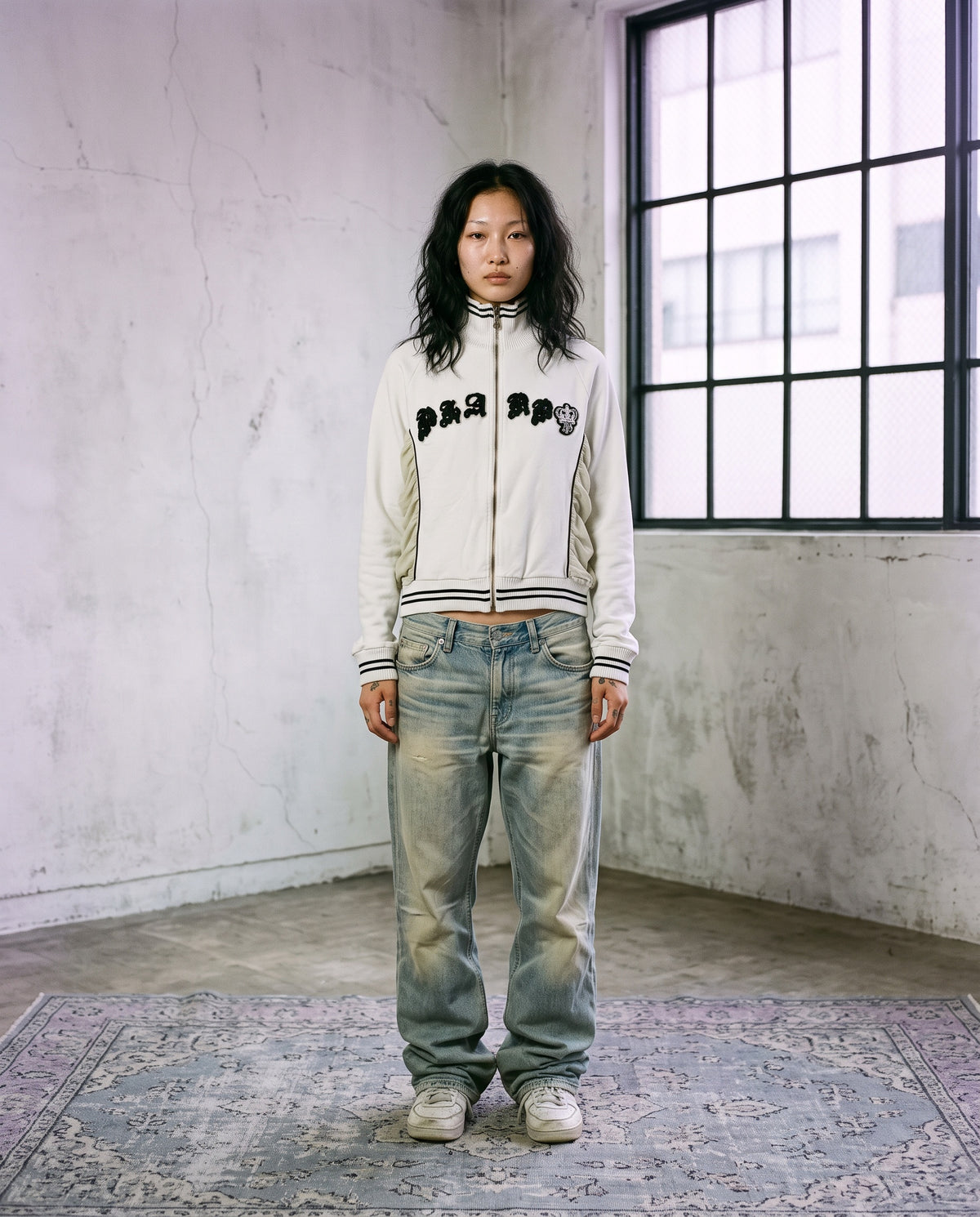 Model wearing Phard Track Jacket Womens S