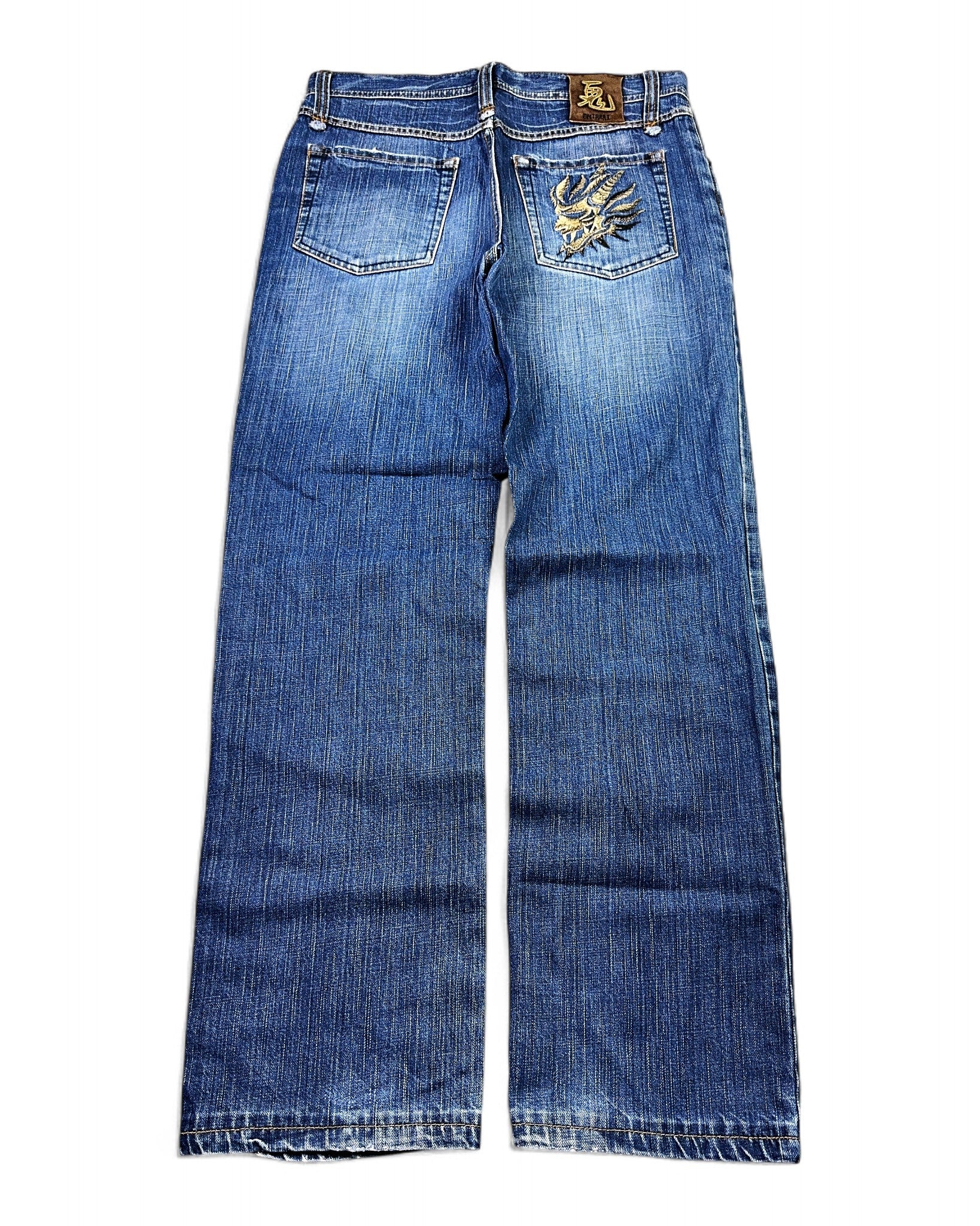 2000's Oniarai Japanese Straight/Baggy Jeans *rare 32x32 (M)