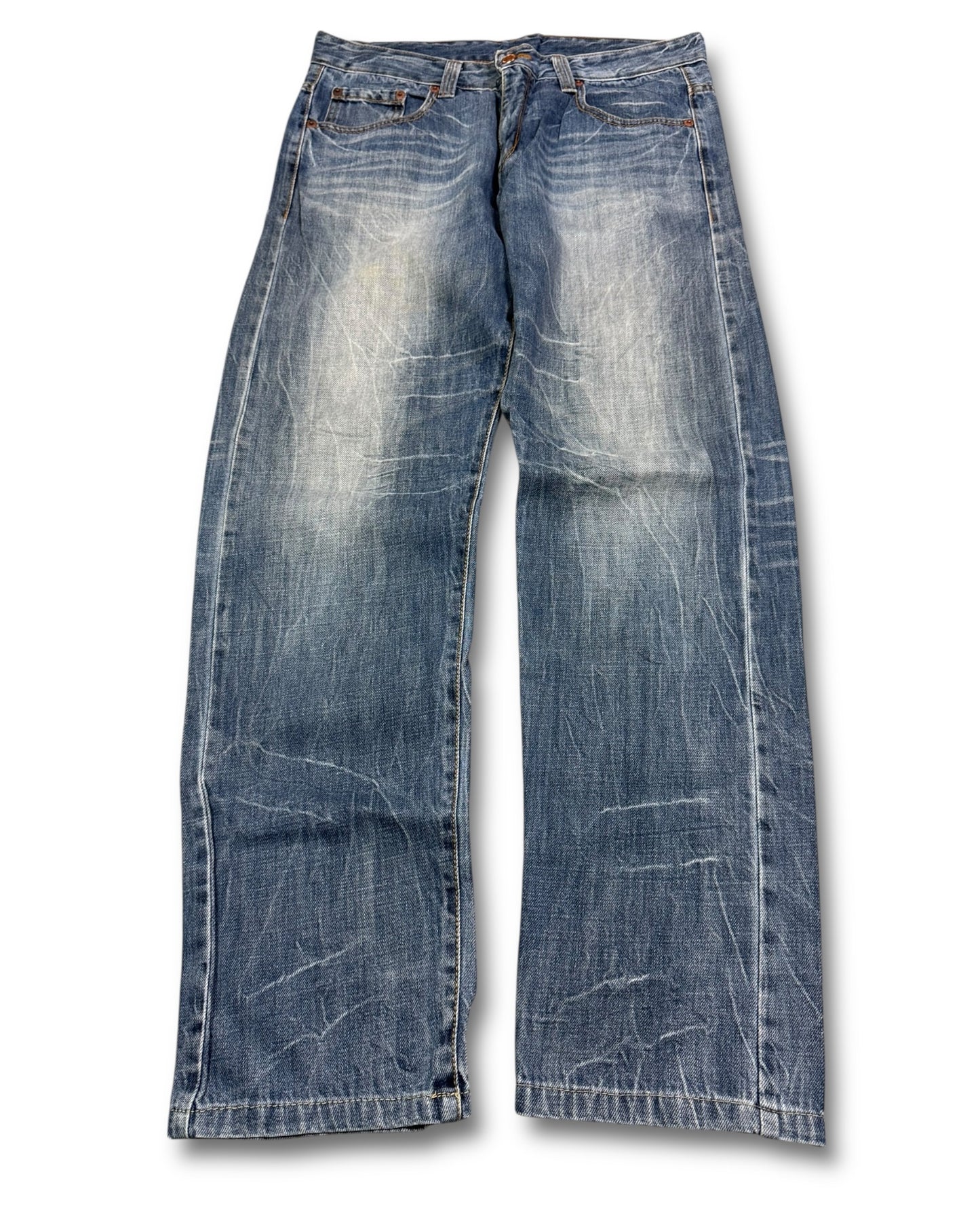 2000's Big Group Japanese Straight Jeans *very rare 32x30 (M)