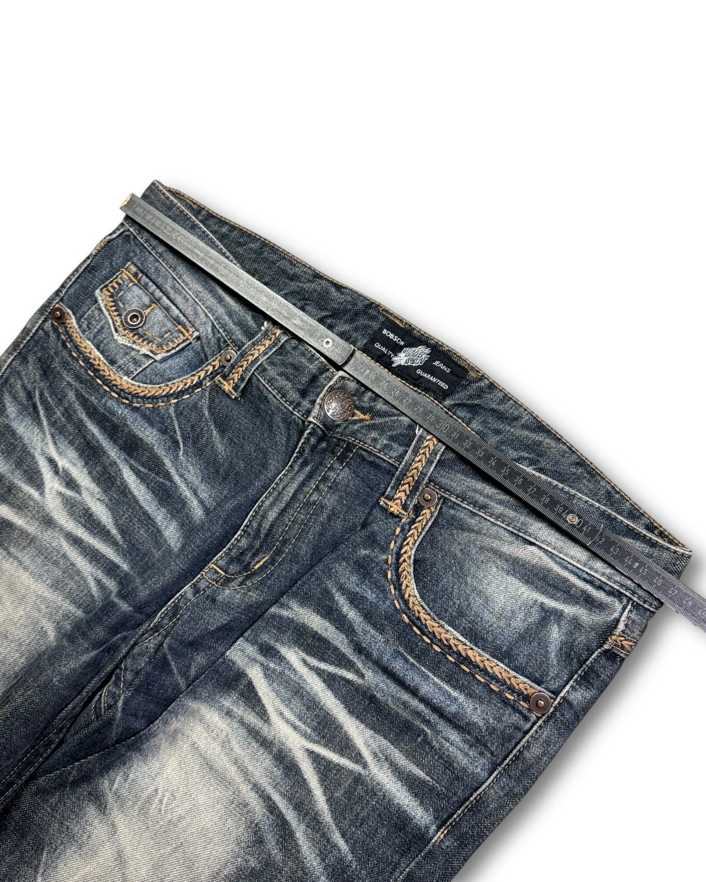 2000's Bobson Japanese Archive Baggy/Straight Jeans *extremely rare 36x32 (XL)