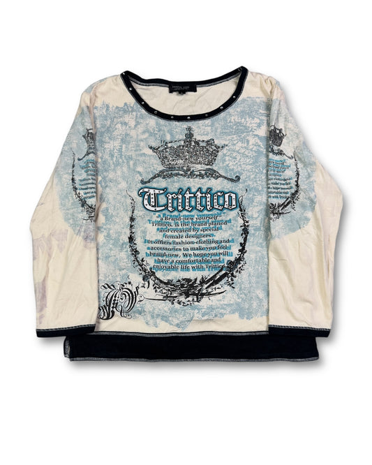 2000's Tritico Short Sleeved Longsleeve Women's *rare (L)